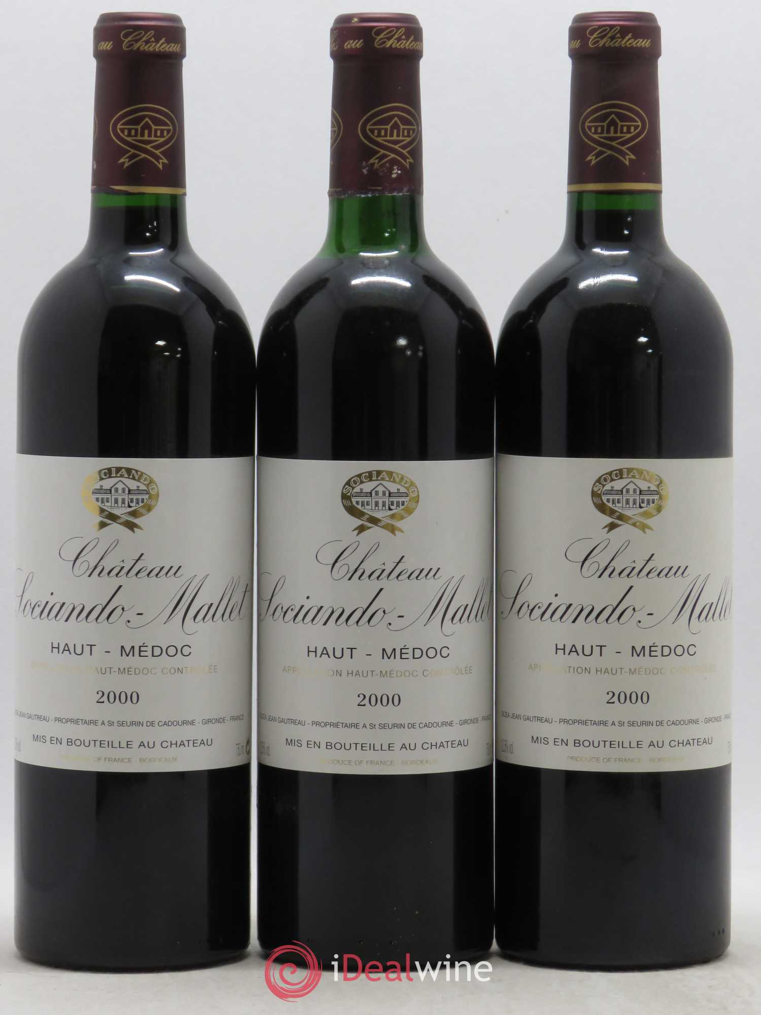 Château Sociando Mallet 2000 - Lot de 12 bouteilles - 4
