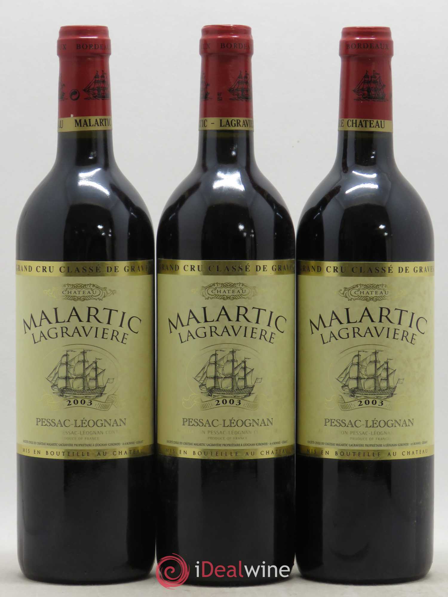 Château Malartic-Lagravière Cru Classé de Graves 2003 - Lot de 12 bouteilles - 2