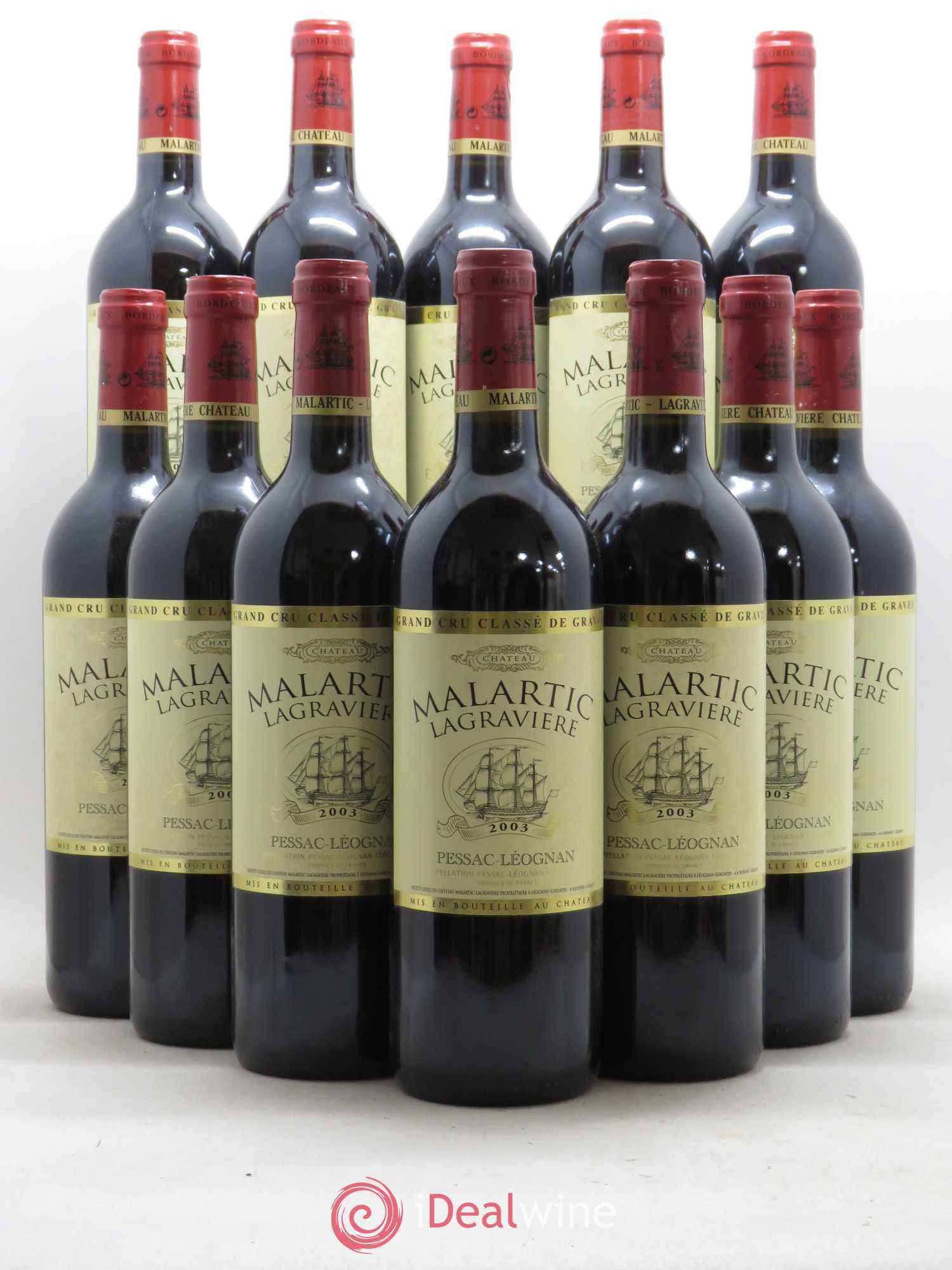 Château Malartic-Lagravière Cru Classé de Graves 2003 - Lot de 12 bouteilles - 0