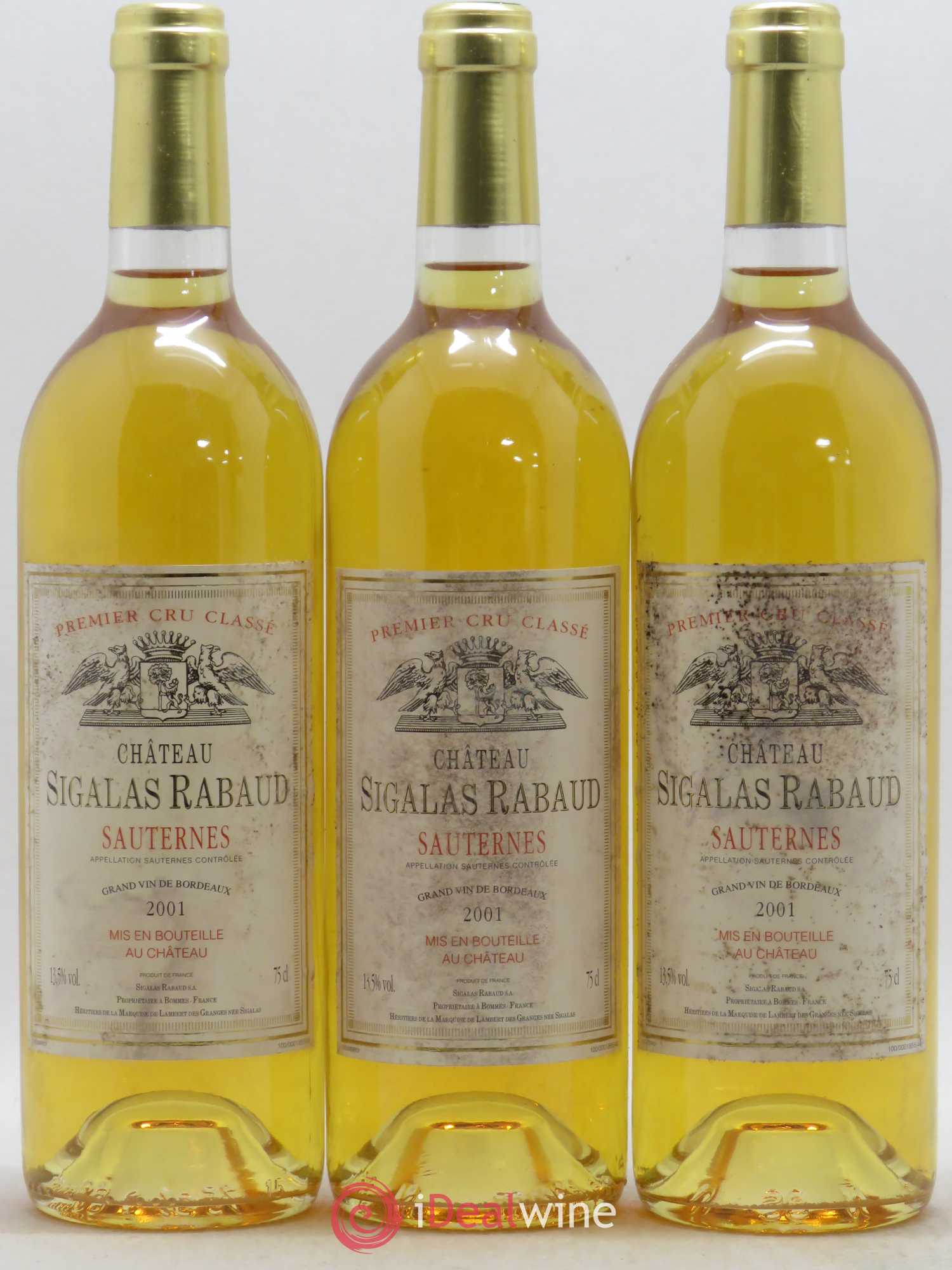 Château Sigalas Rabaud 1er Grand Cru Classé 2001 - Lotto di 12 bottiglie - 1