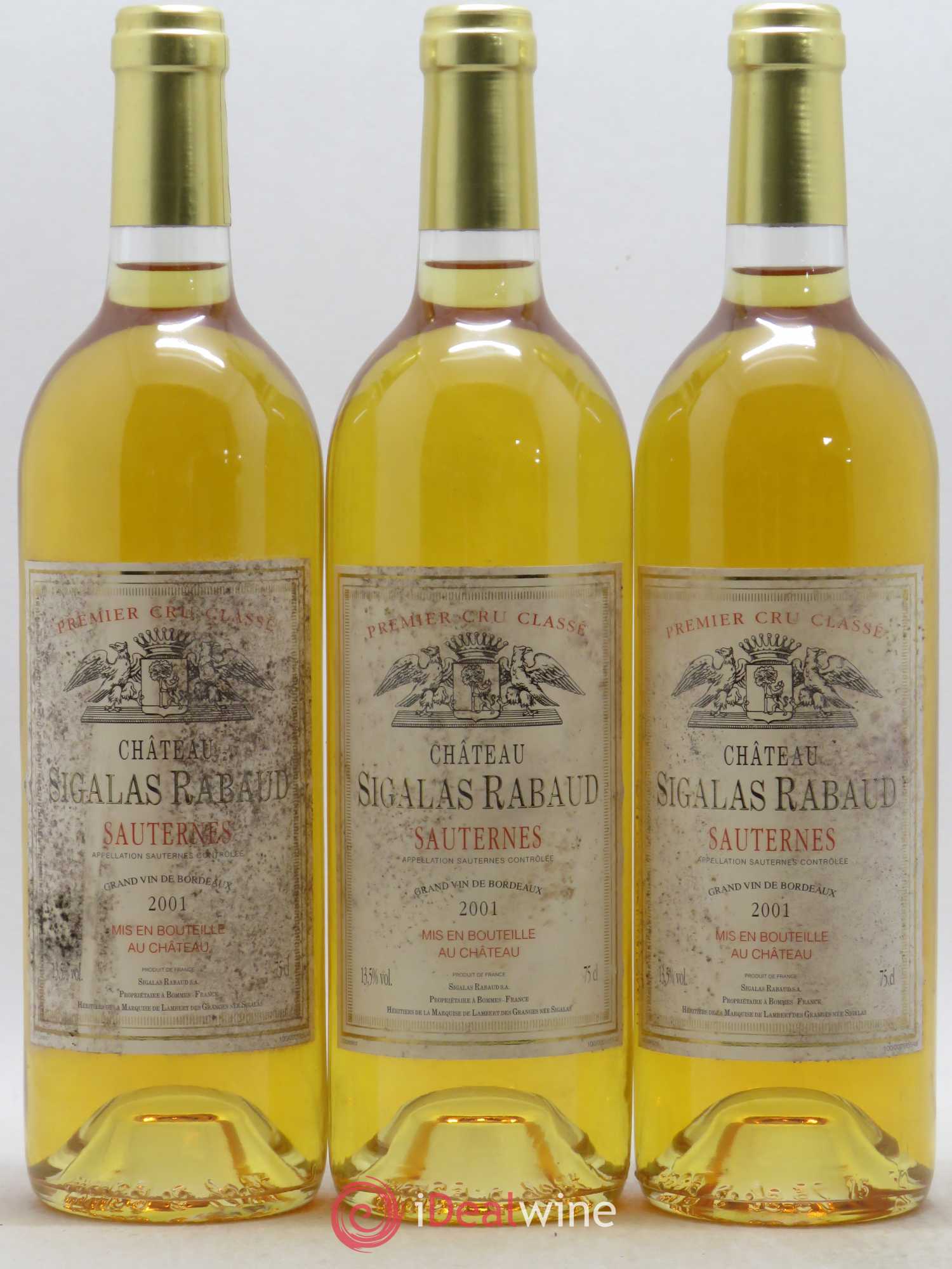 Château Sigalas Rabaud 1er Grand Cru Classé 2001 - Lotto di 12 bottiglie - 2