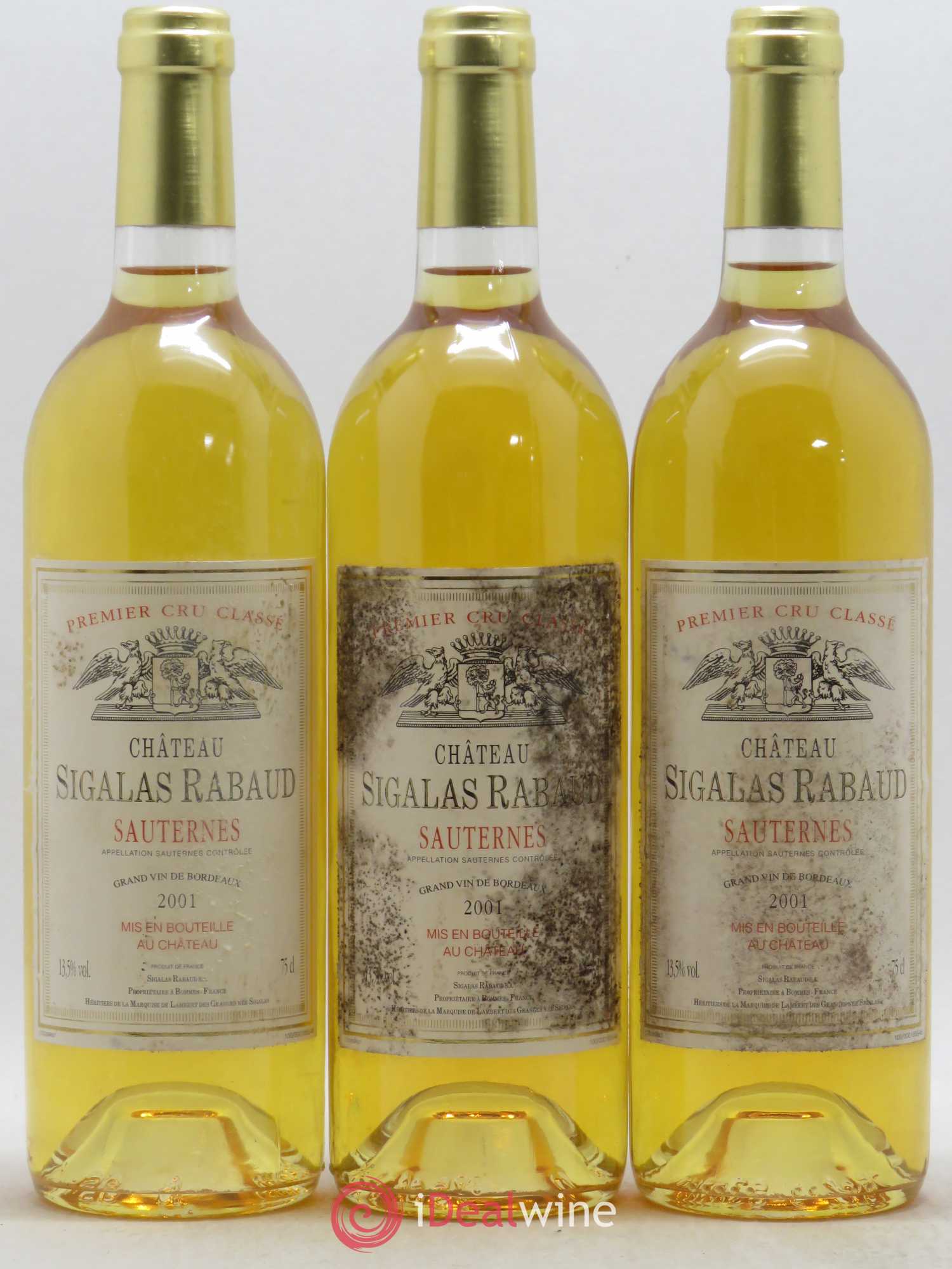 Château Sigalas Rabaud 1er Grand Cru Classé 2001 - Lotto di 12 bottiglie - 3