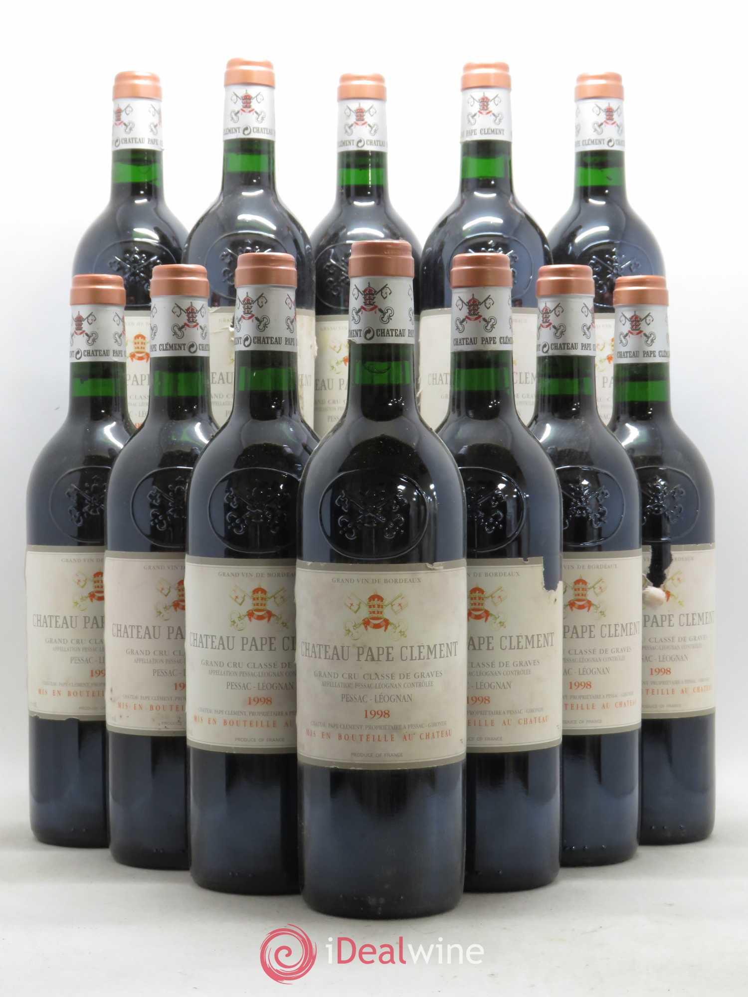 Château Pape Clément Cru Classé de Graves 1998 - Lot de 12 bouteilles - 0