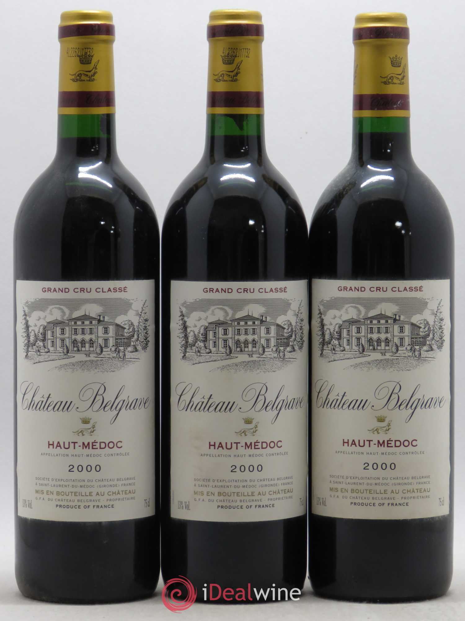 Château Belgrave 5ème Grand Cru Classé 2000 - Lot de 12 bouteilles - 2