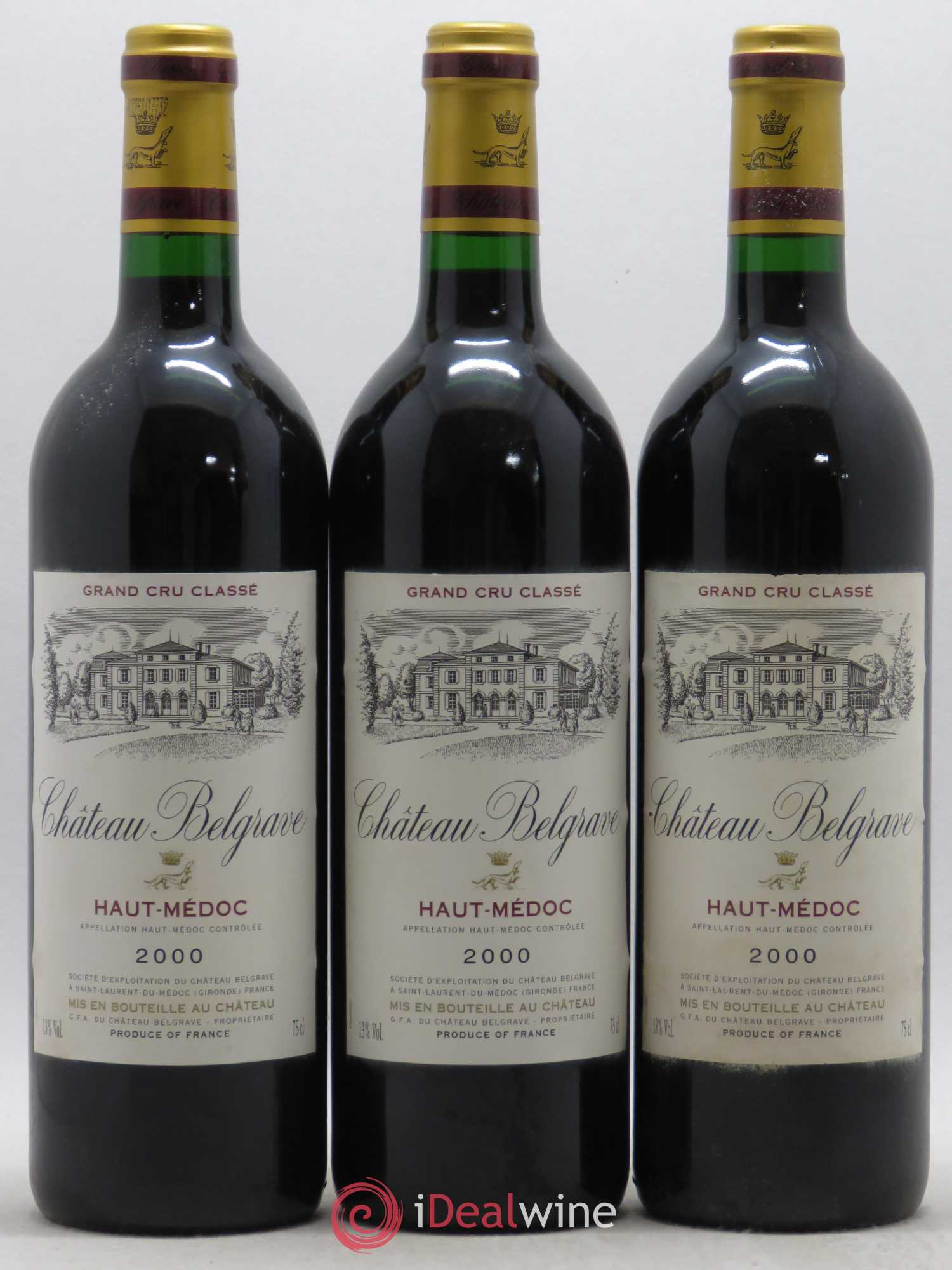 Château Belgrave 5ème Grand Cru Classé 2000 - Lot de 12 bouteilles - 3