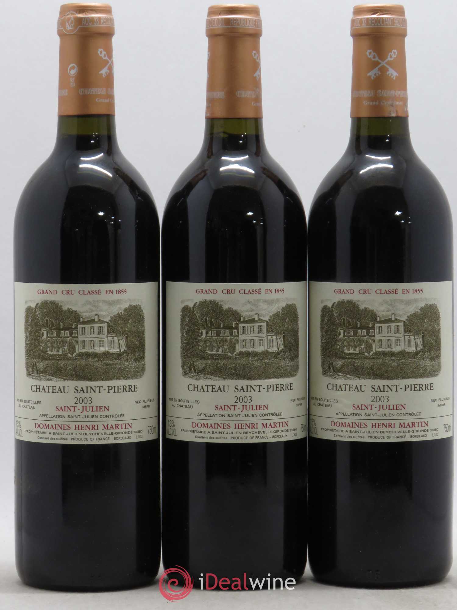 Château Saint-Pierre 4ème Grand Cru Classé 2003 - Lot de 12 bouteilles - 2