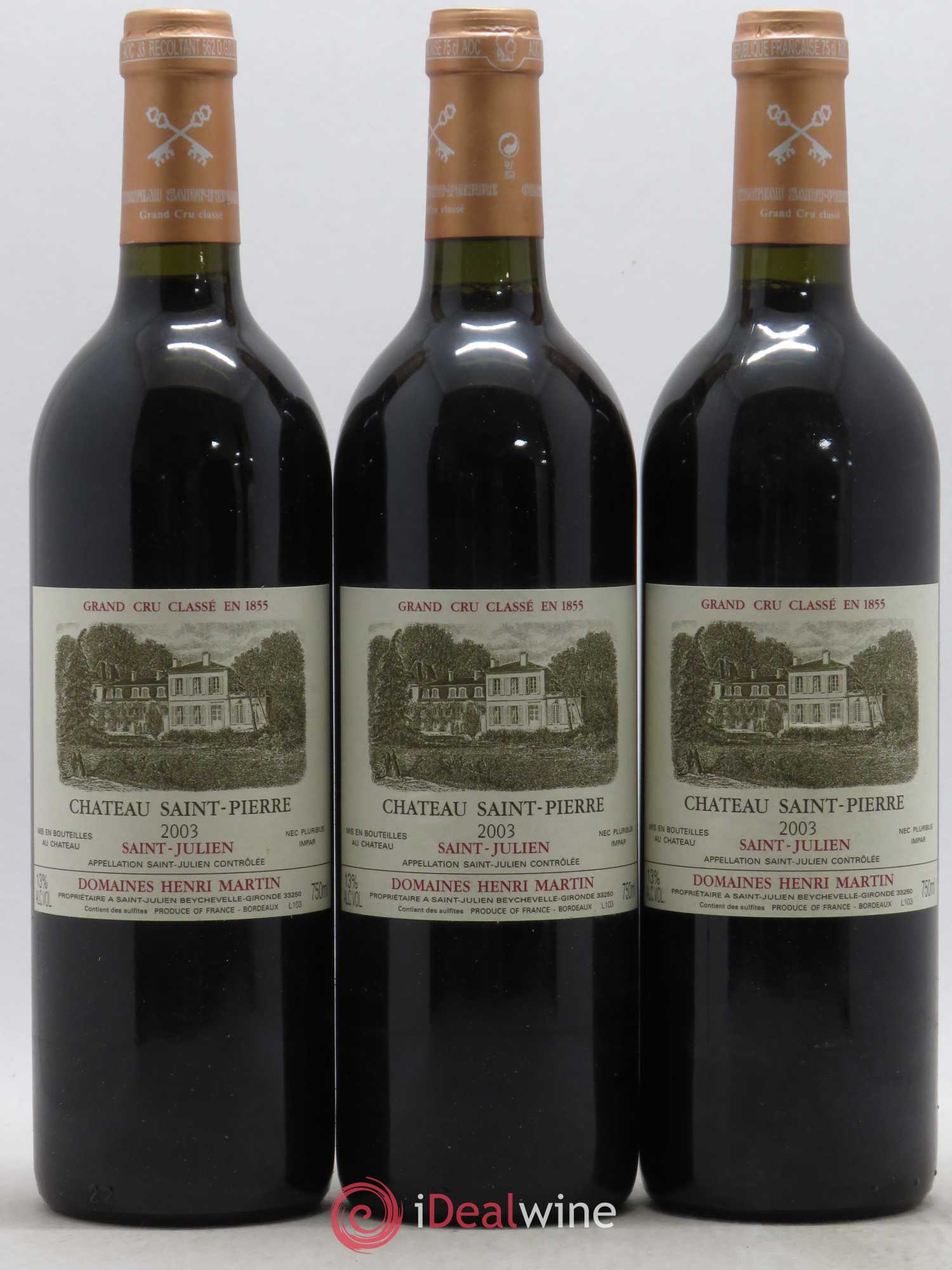 Château Saint-Pierre 4ème Grand Cru Classé 2003 - Lot de 12 bouteilles - 3