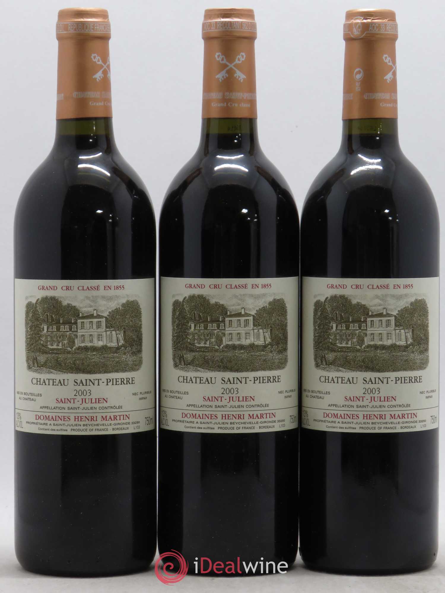Château Saint-Pierre 4ème Grand Cru Classé 2003 - Lot de 12 bouteilles - 4