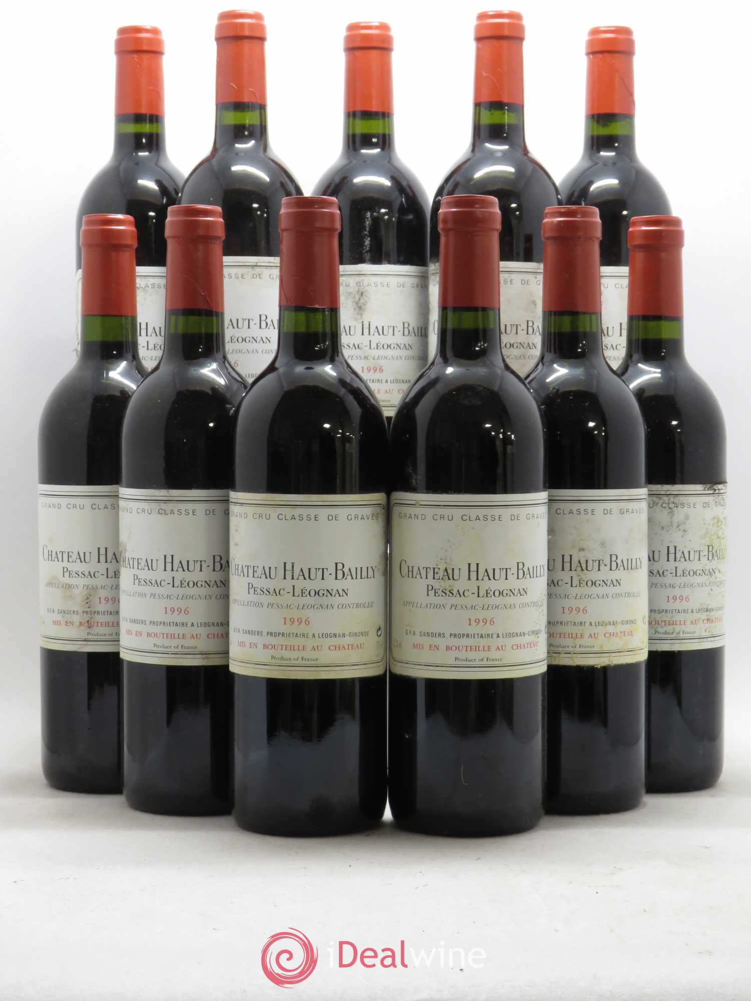 Château Haut-Bailly Cru Classé de Graves 1996 - Lot de 11 bouteilles - 0