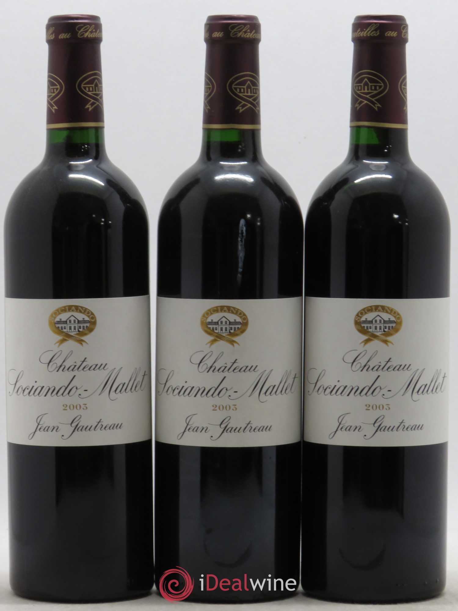 Château Sociando Mallet 2003 - Lot de 12 bouteilles - 1