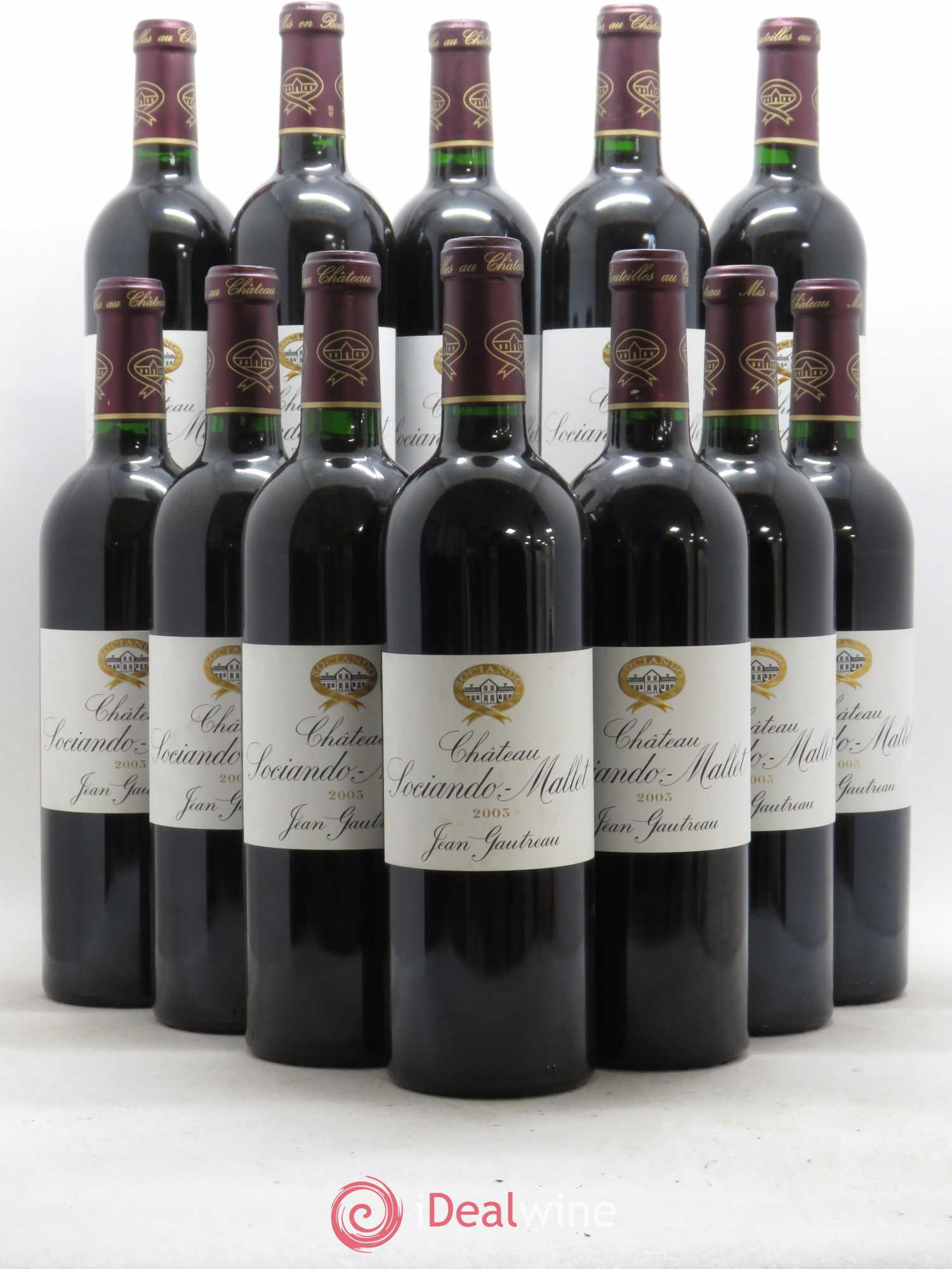 Château Sociando Mallet 2003 - Lot de 12 bouteilles - 0