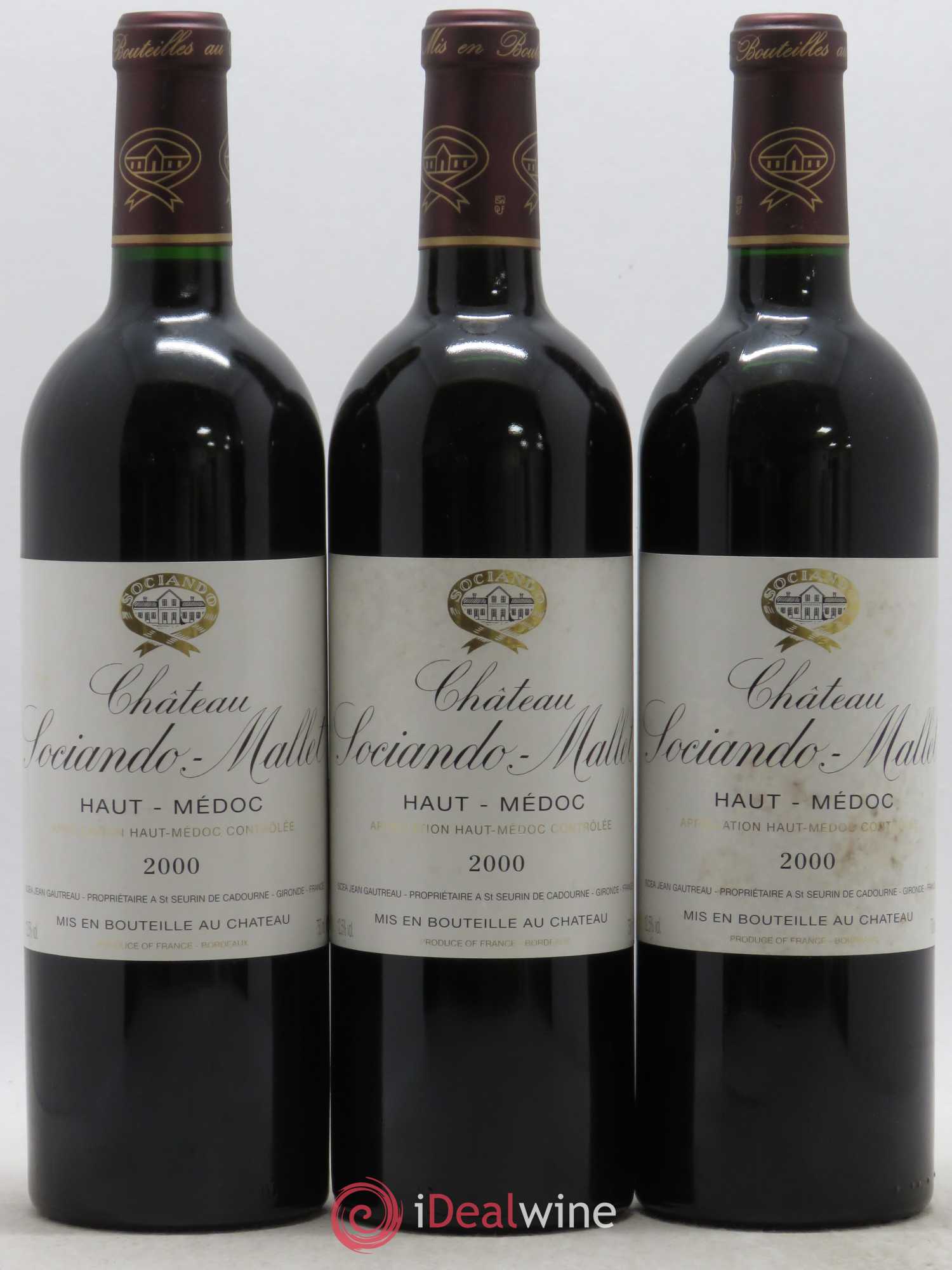 Château Sociando Mallet 2000 - Lot de 12 bouteilles - 3
