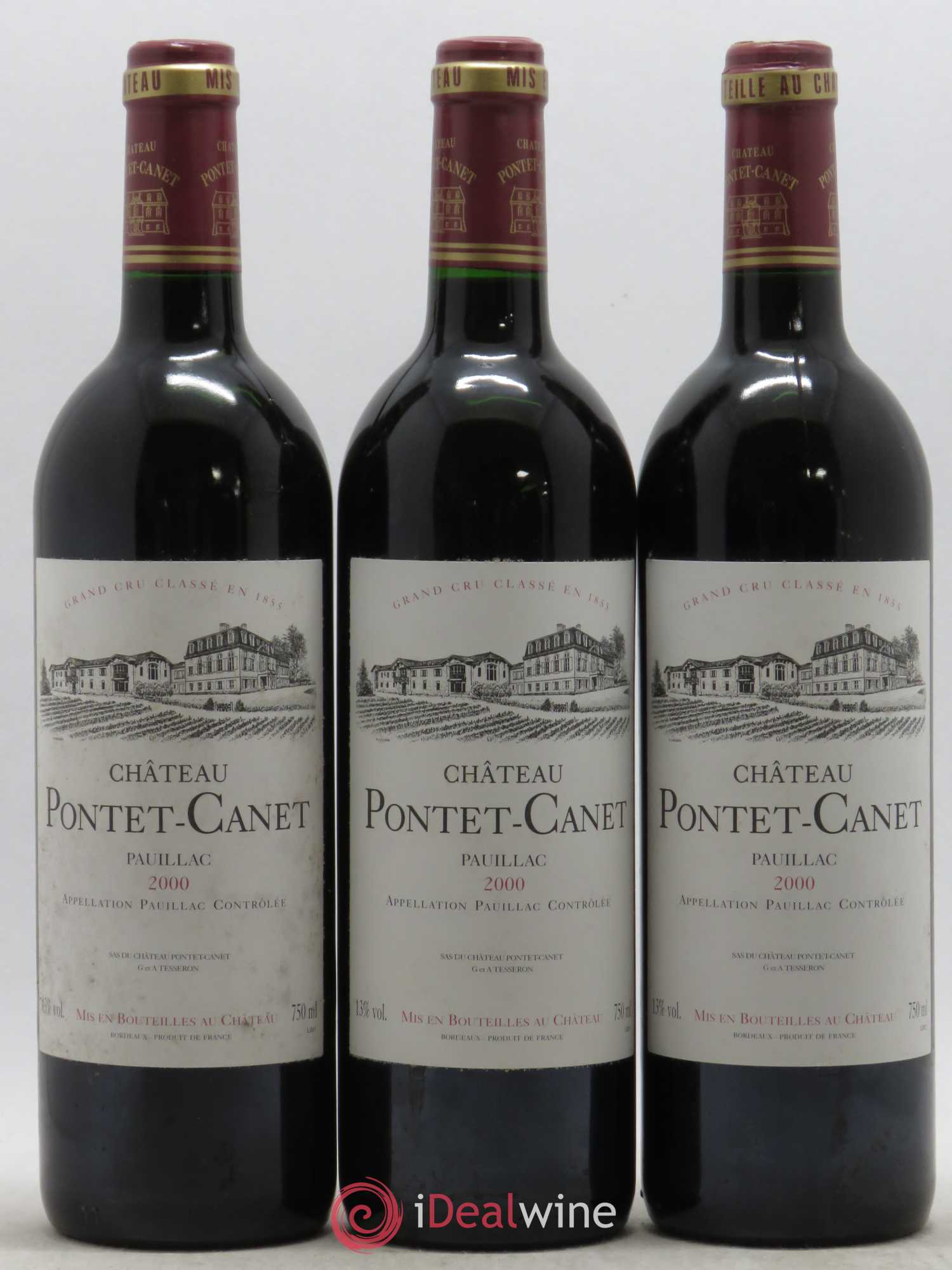 Château Pontet Canet 5ème Grand Cru Classé 2000 - Lot de 12 bouteilles - 2