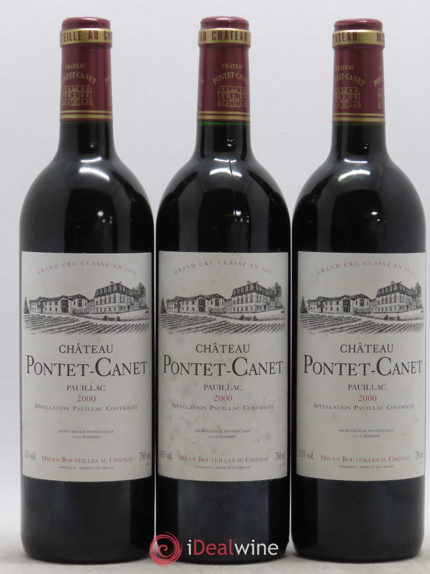 Château Pontet Canet 5ème Grand Cru Classé 2000 - Lot de 12 bouteilles - 3