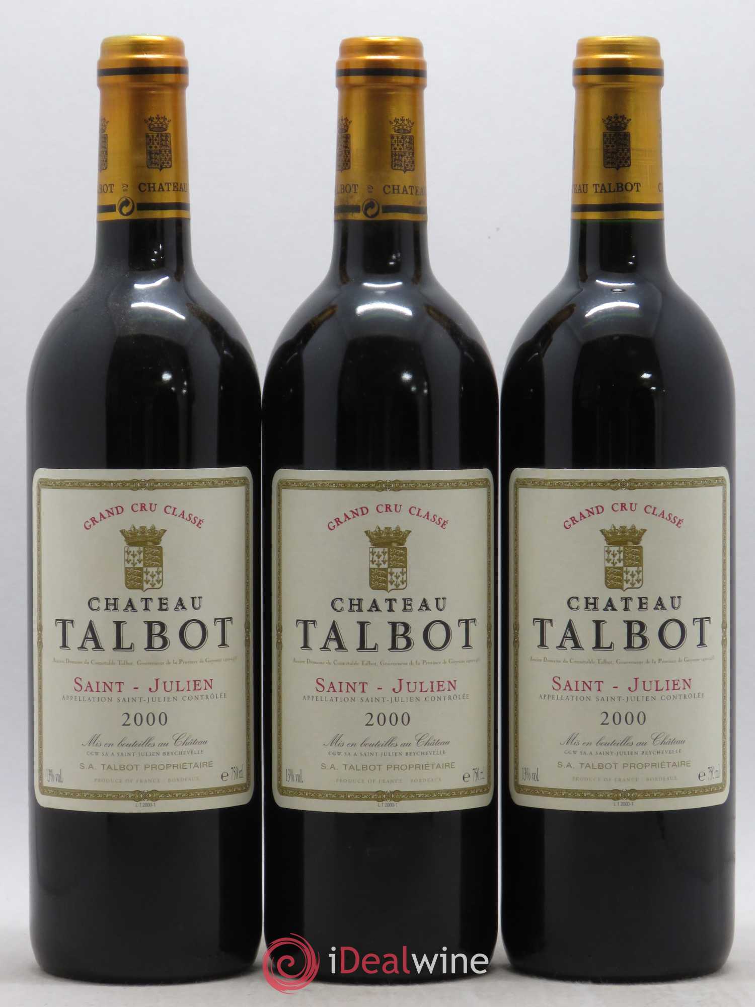 Château Talbot 4ème Grand Cru Classé 2000 - Lot de 12 bouteilles - 3