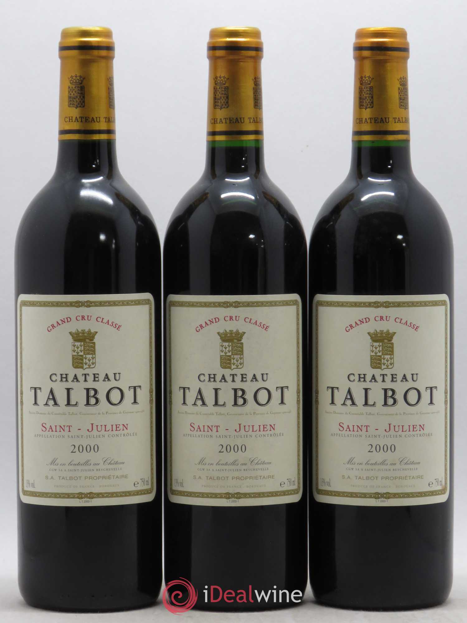 Château Talbot 4ème Grand Cru Classé 2000 - Lot de 12 bouteilles - 4