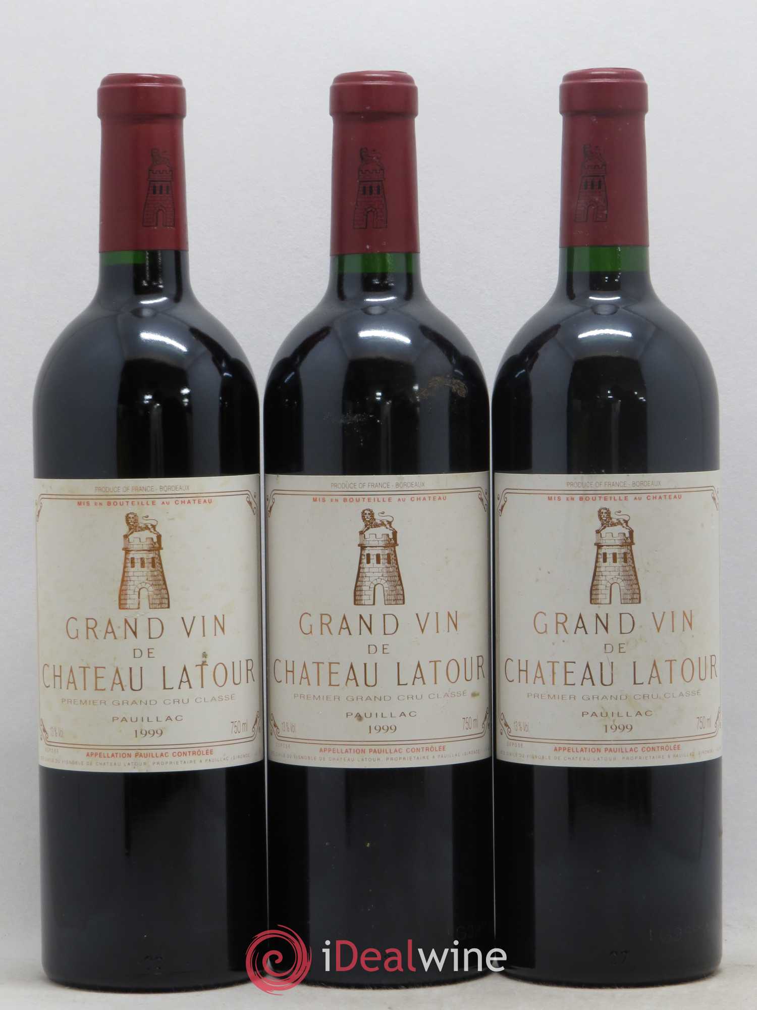 Château Latour 1er Grand Cru Classé 1999 - Lot de 3 bouteilles - 0