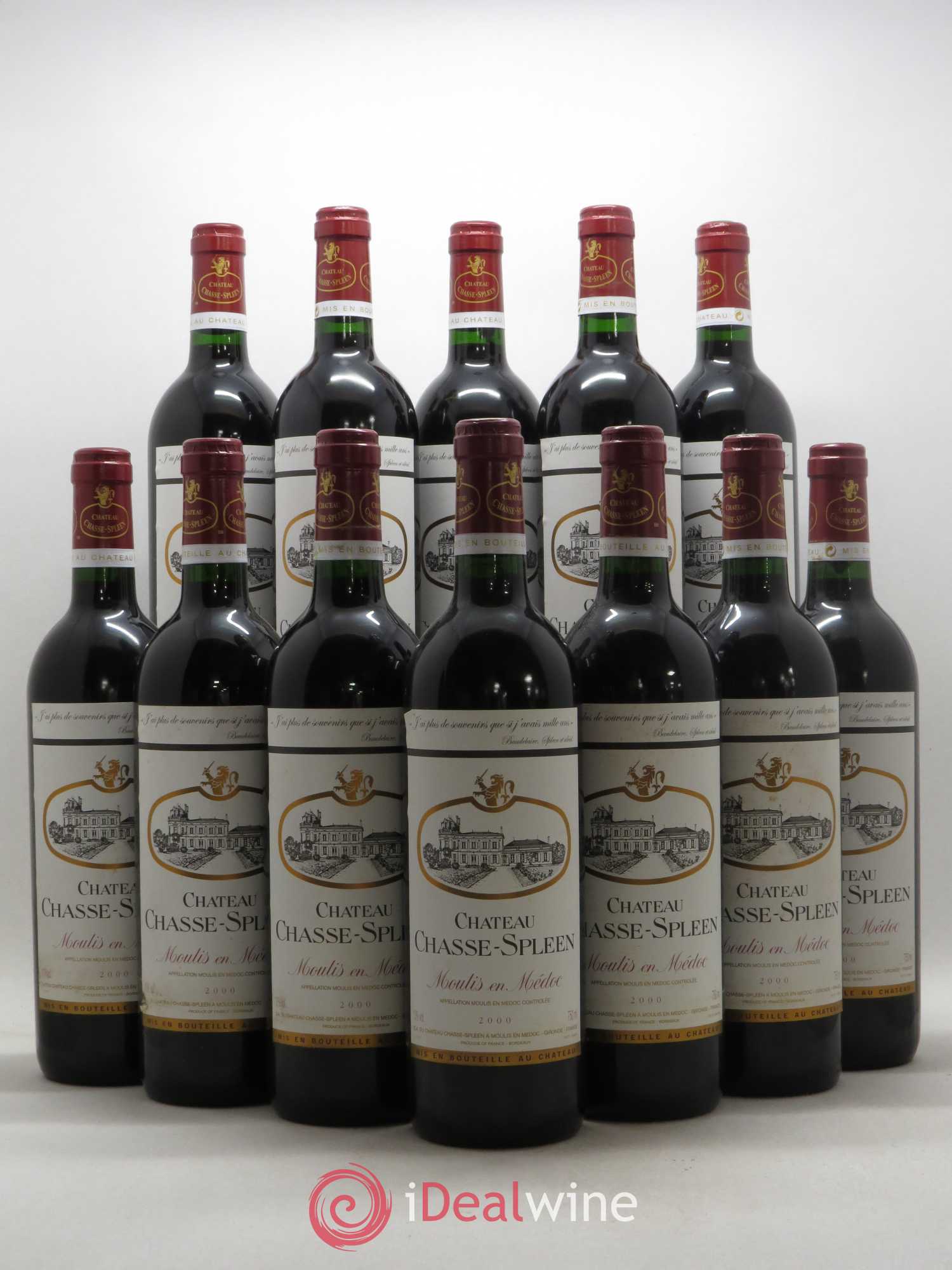 Château Chasse Spleen 2000 - Lot de 12 bouteilles - 0
