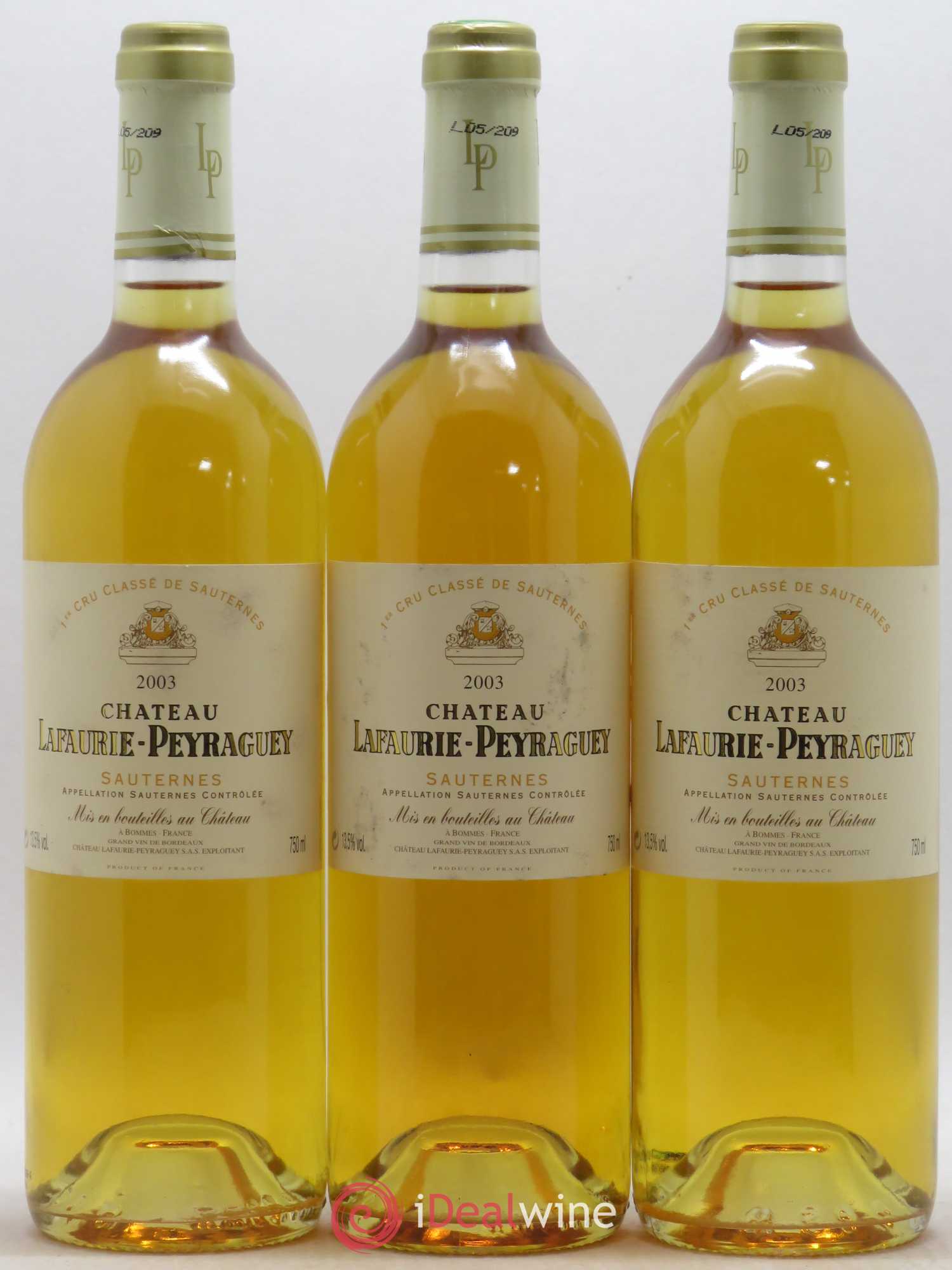 Château Lafaurie-Peyraguey 1er Grand Cru Classé 2003 - Lotto di 12 bottiglie - 1
