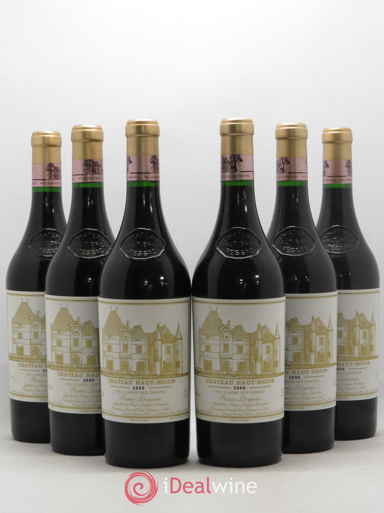 Château Haut Brion 1er Grand Cru Classé 2000 - Lot de 6 bouteilles - 0