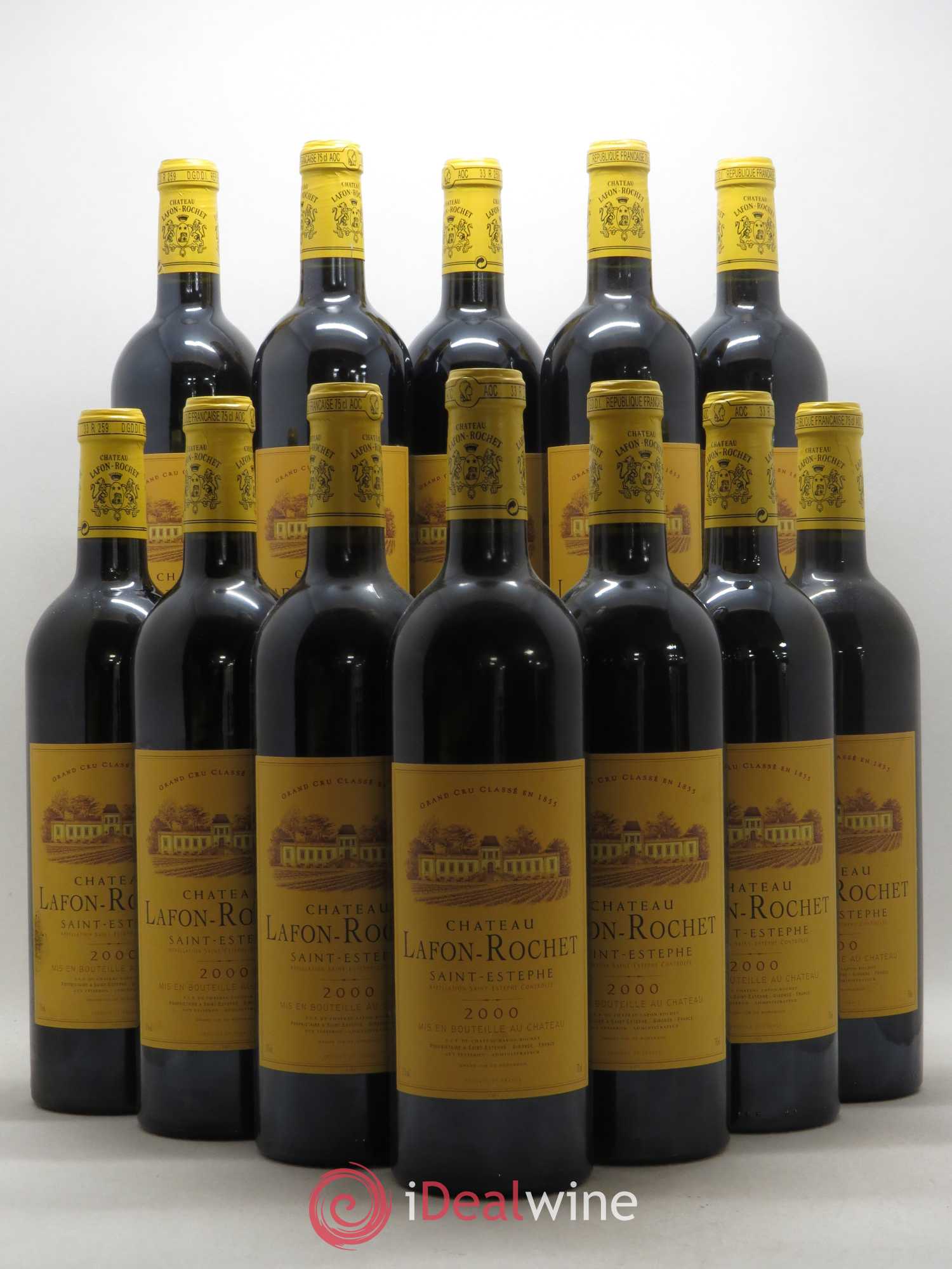 Château Lafon Rochet 4ème Grand Cru Classé 2000 - Lot de 12 bouteilles - 0