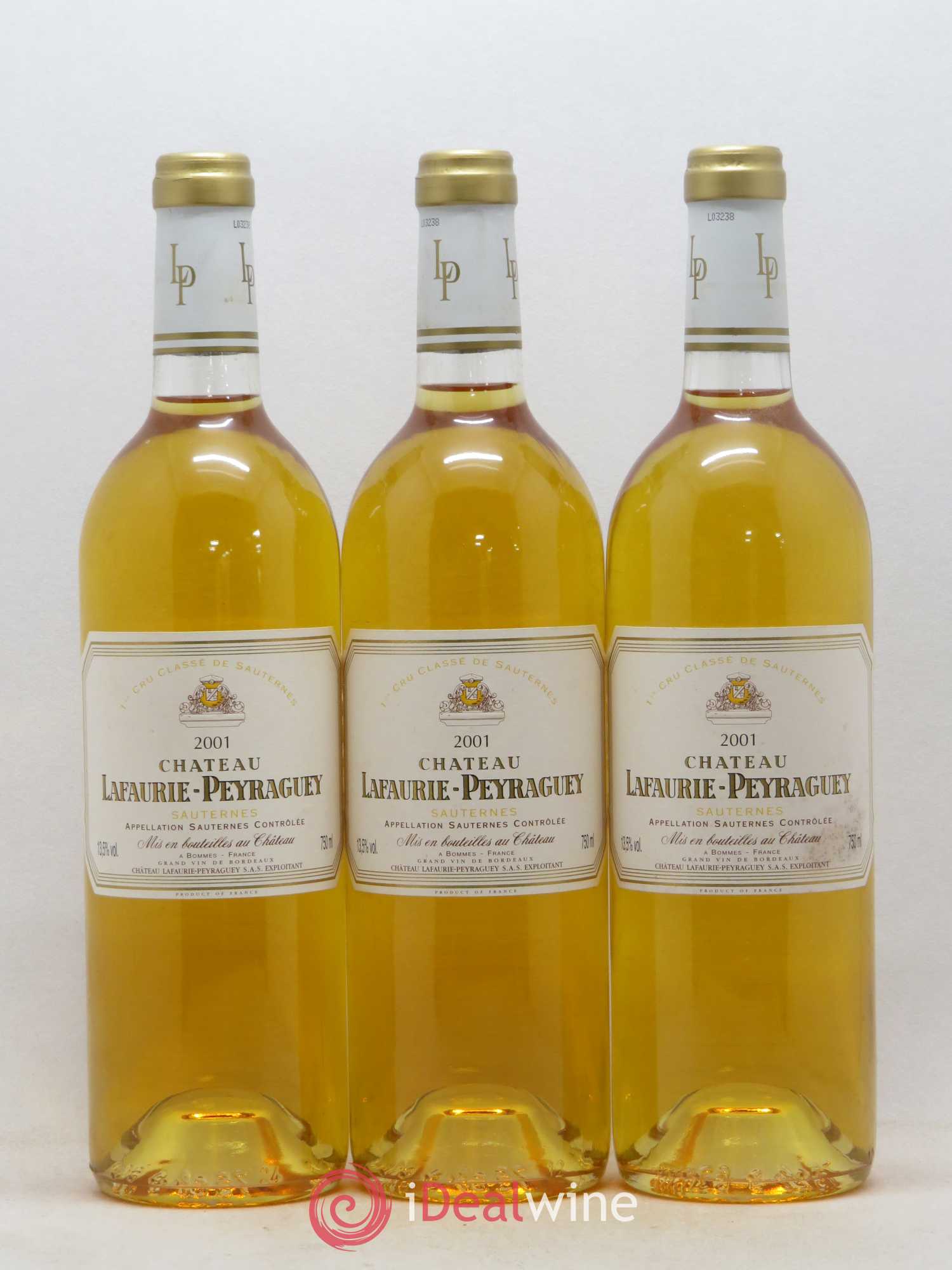 Château Lafaurie-Peyraguey 1er Grand Cru Classé 2001 - Lotto di 12 bottiglie - 3