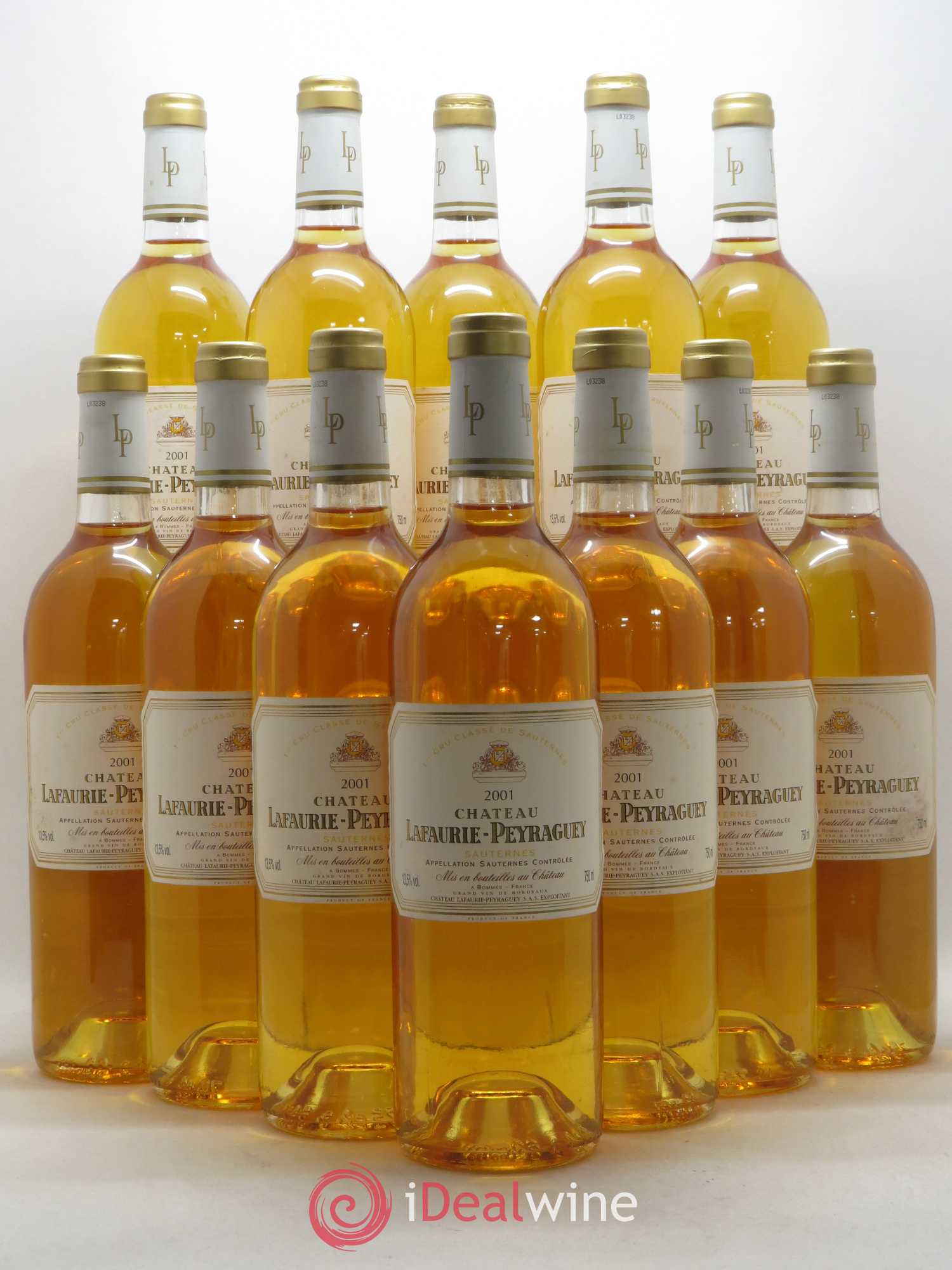 Château Lafaurie-Peyraguey 1er Grand Cru Classé 2001 - Lotto di 12 bottiglie - 0
