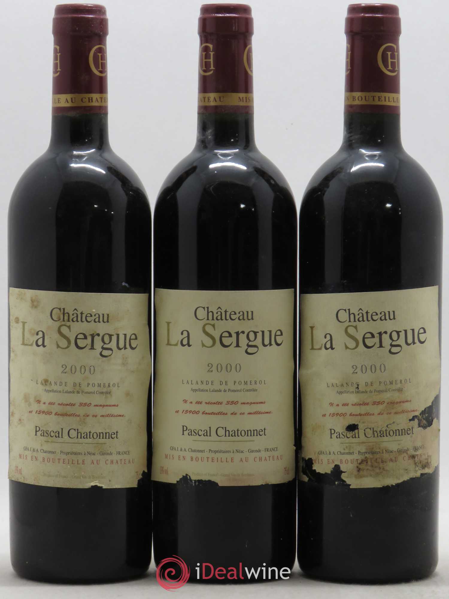 Lalande-de-Pomerol Château La Sergue 2000 - Posten von 12 Flaschen - 1