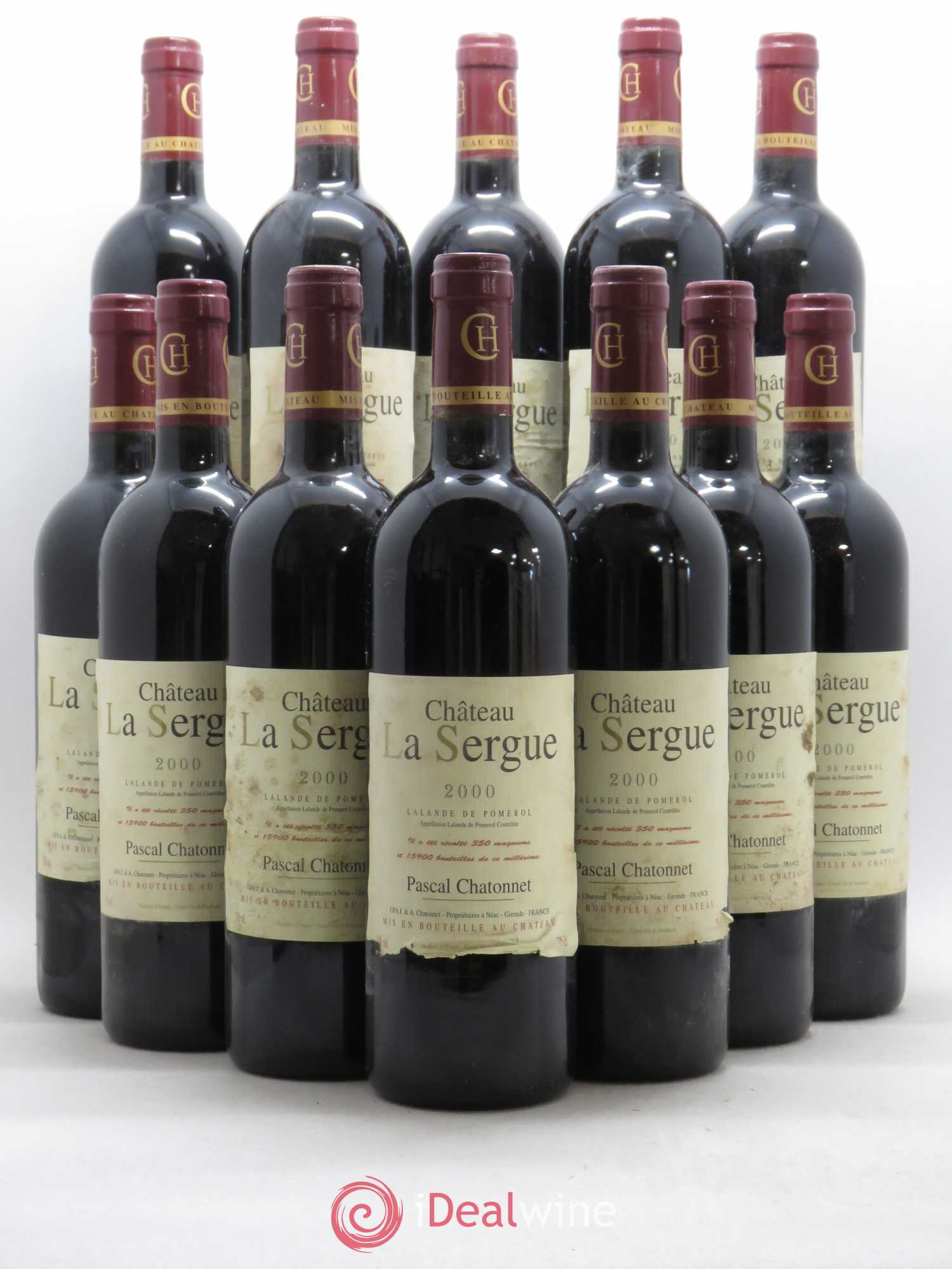 Lalande-de-Pomerol Château La Sergue 2000 - Posten von 12 Flaschen - 0
