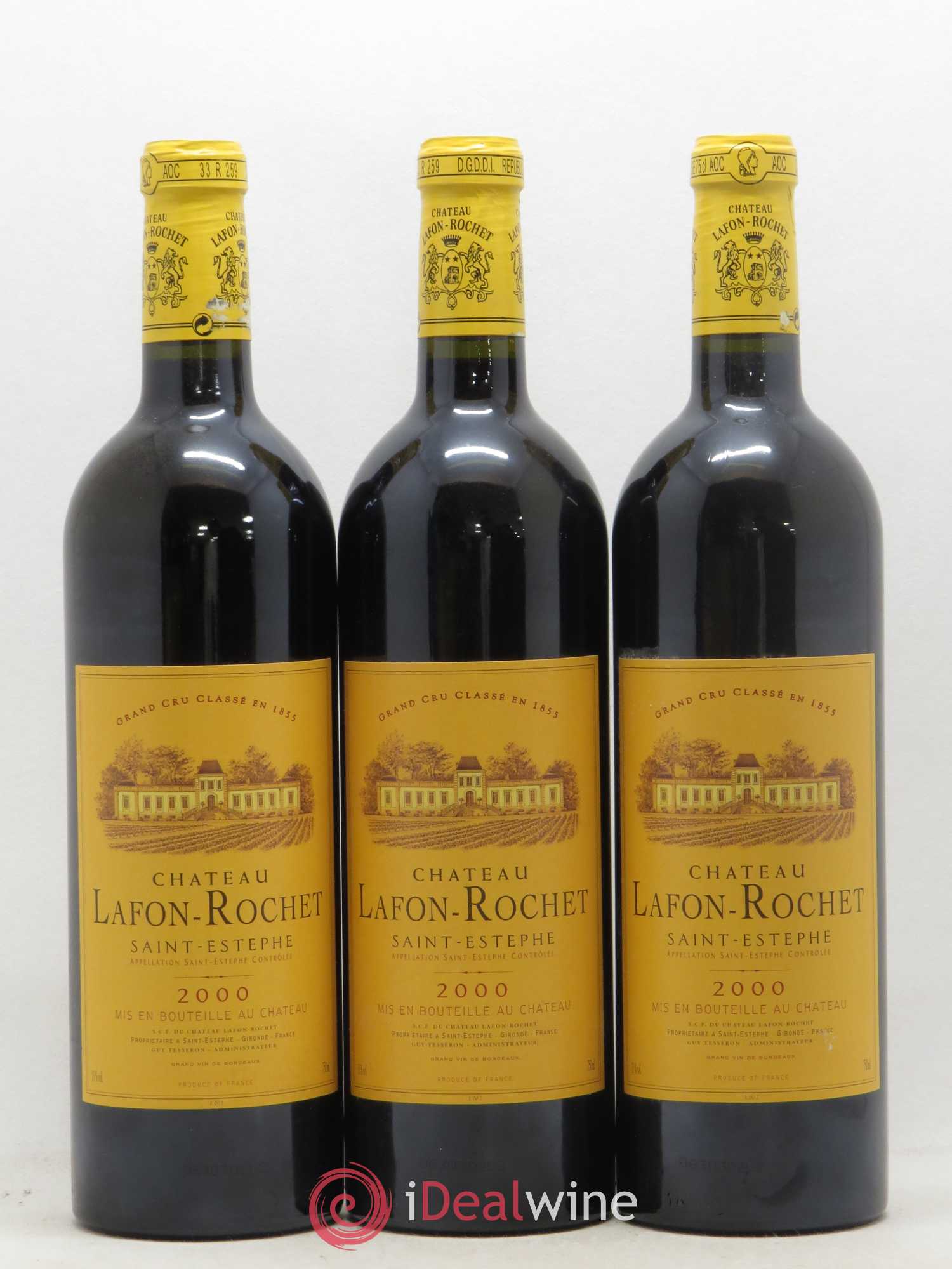 Château Lafon Rochet 4ème Grand Cru Classé 2000 - Lot de 12 bouteilles - 1