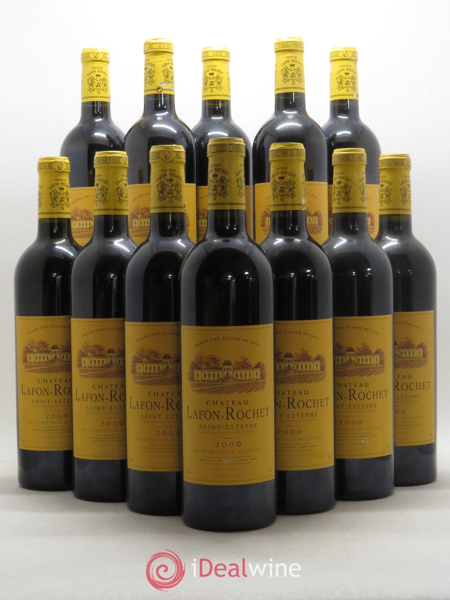 Château Lafon Rochet 4ème Grand Cru Classé 2000 - Lot de 12 bouteilles - 0
