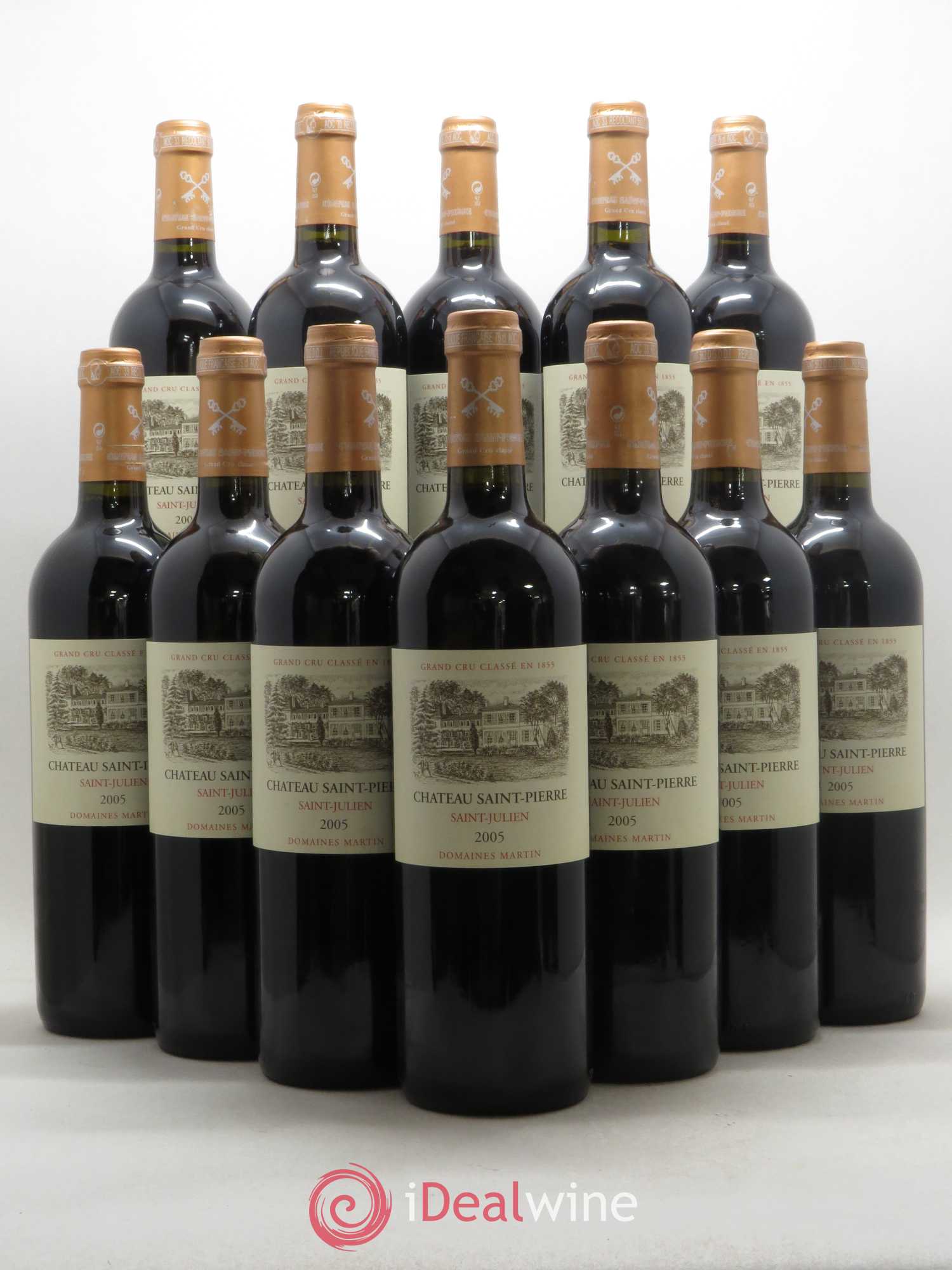 Château Saint-Pierre 4ème Grand Cru Classé 2005 - Lot de 12 bouteilles - 0