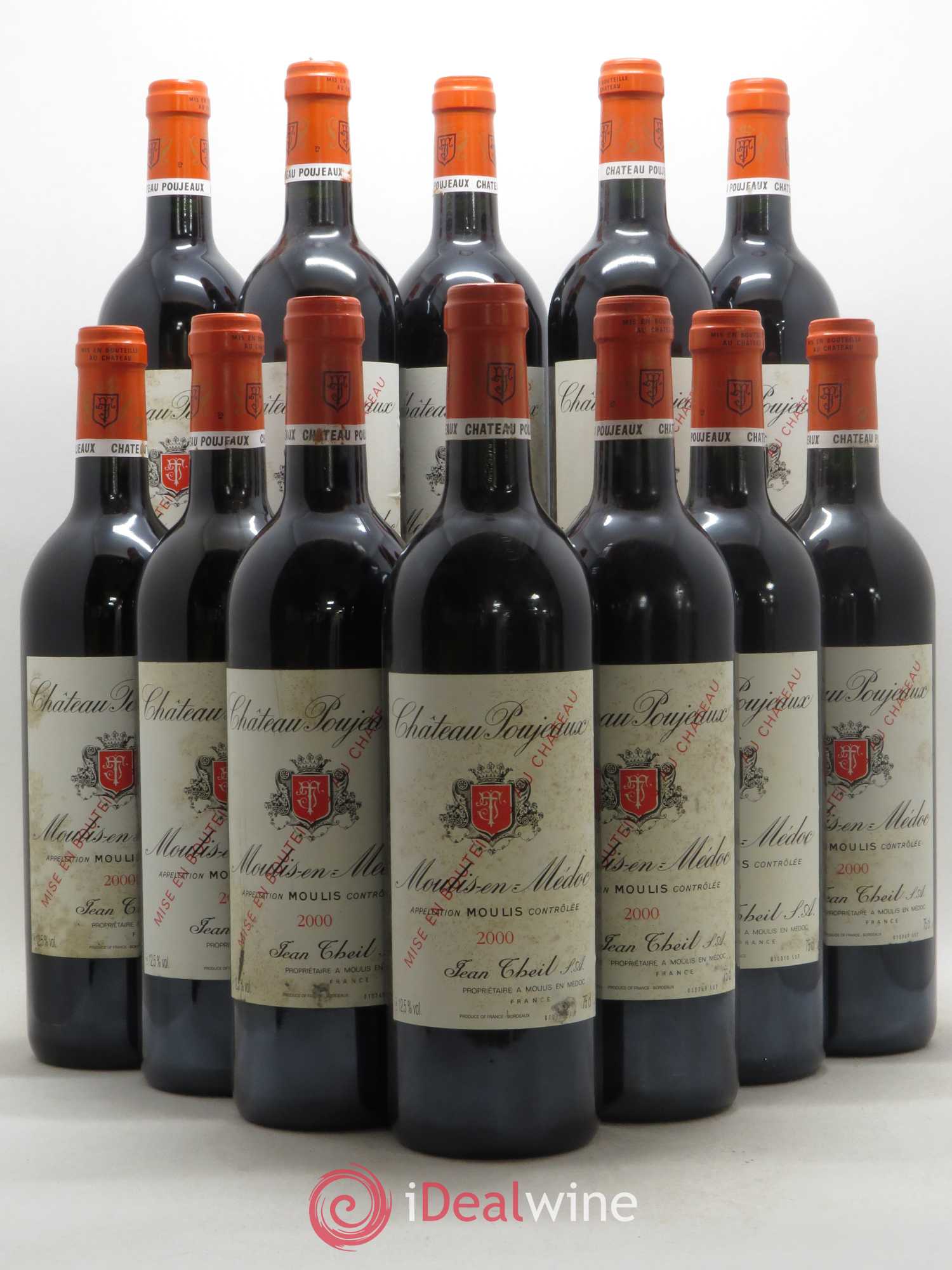 Château Poujeaux 2000 - Lot de 12 bouteilles - 0