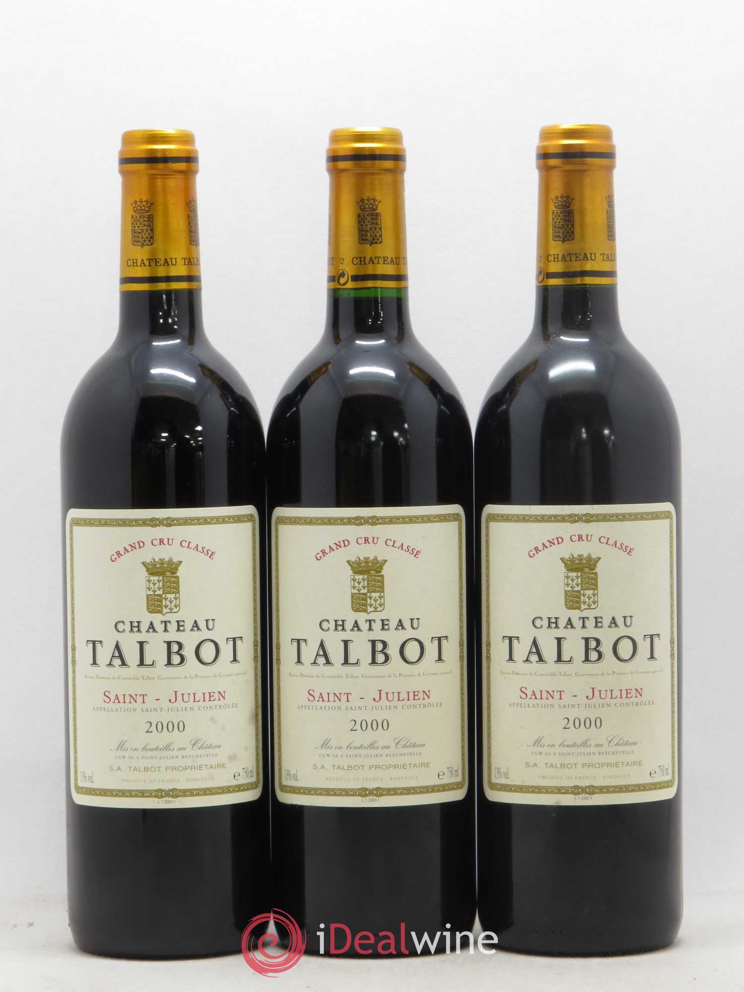 Château Talbot 4ème Grand Cru Classé 2000 - Lot de 12 bouteilles - 2