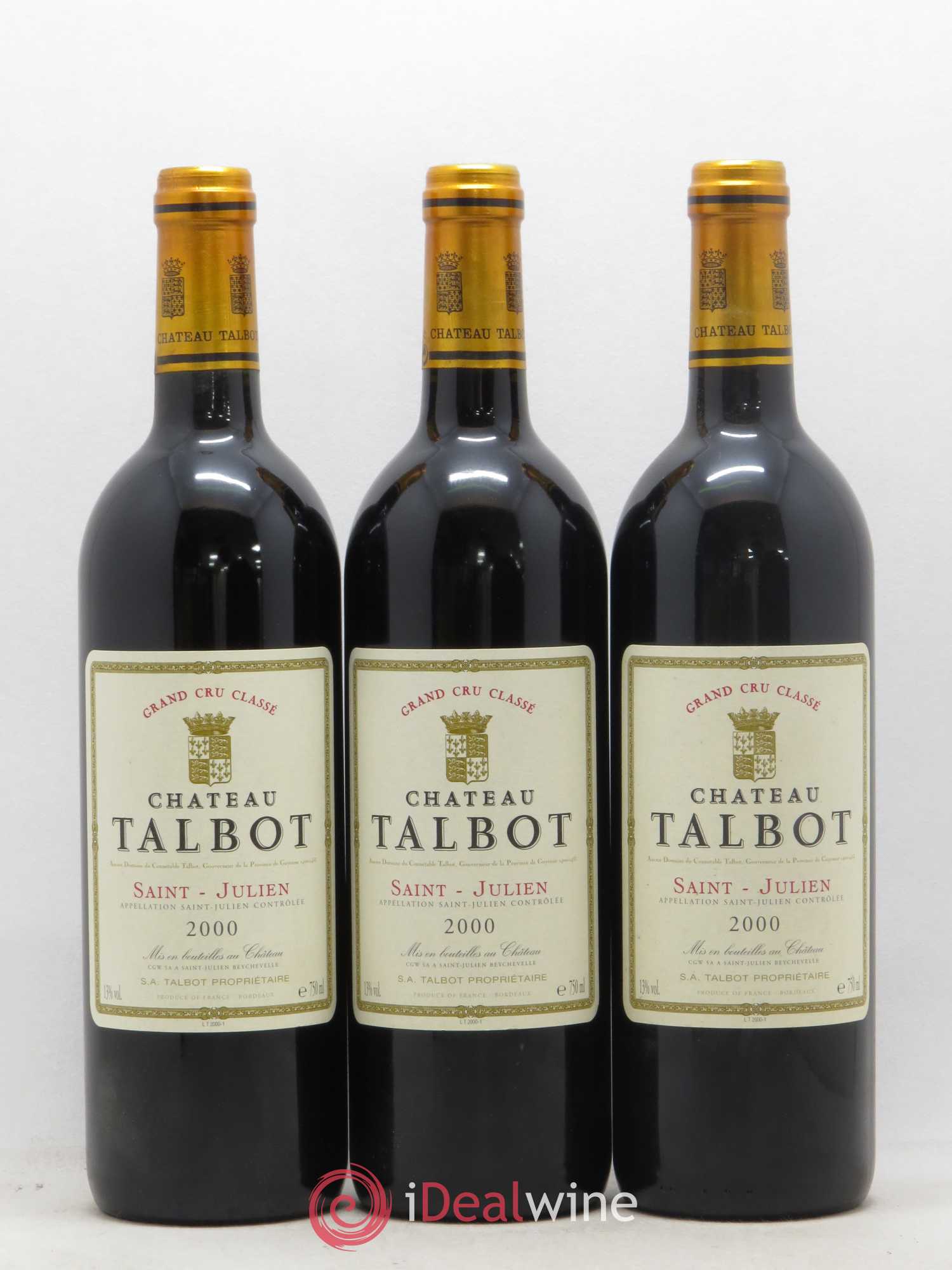 Château Talbot 4ème Grand Cru Classé 2000 - Lot de 12 bouteilles - 4