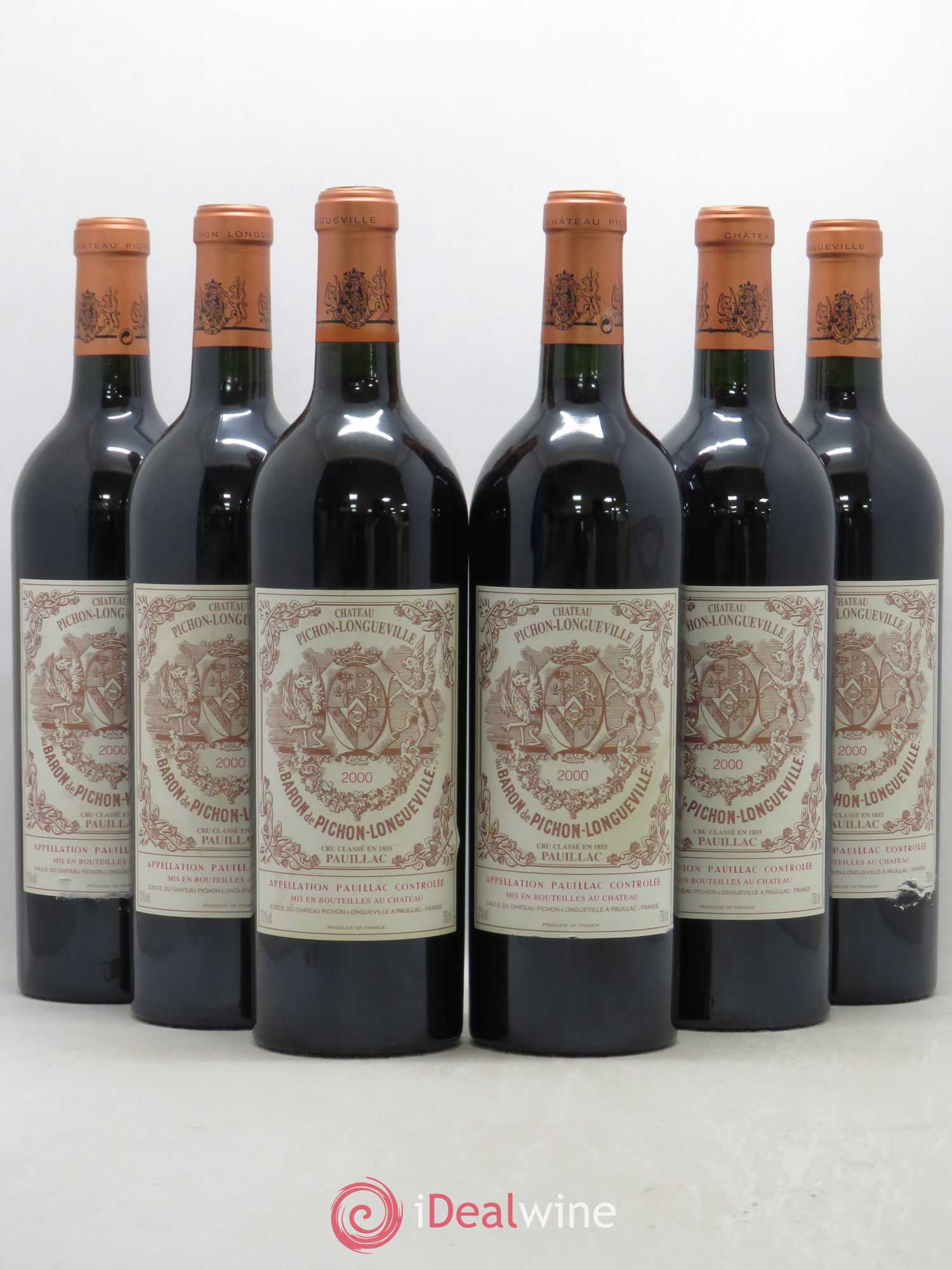 Pichon Longueville Baron 2ème Grand Cru Classé 2000 - Lot de 6 bouteilles - 0