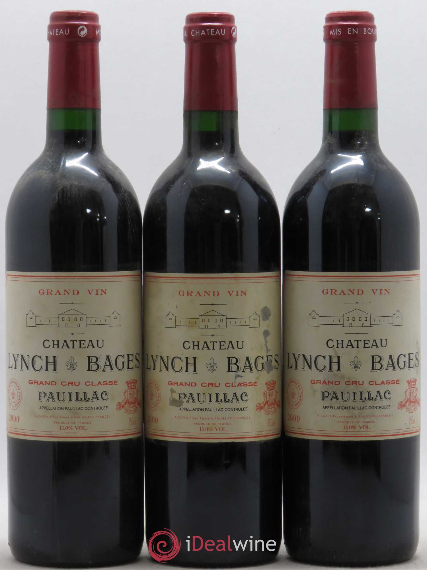 Château Lynch Bages 5ème Grand Cru Classé 2000 - Lot de 12 bouteilles - 1