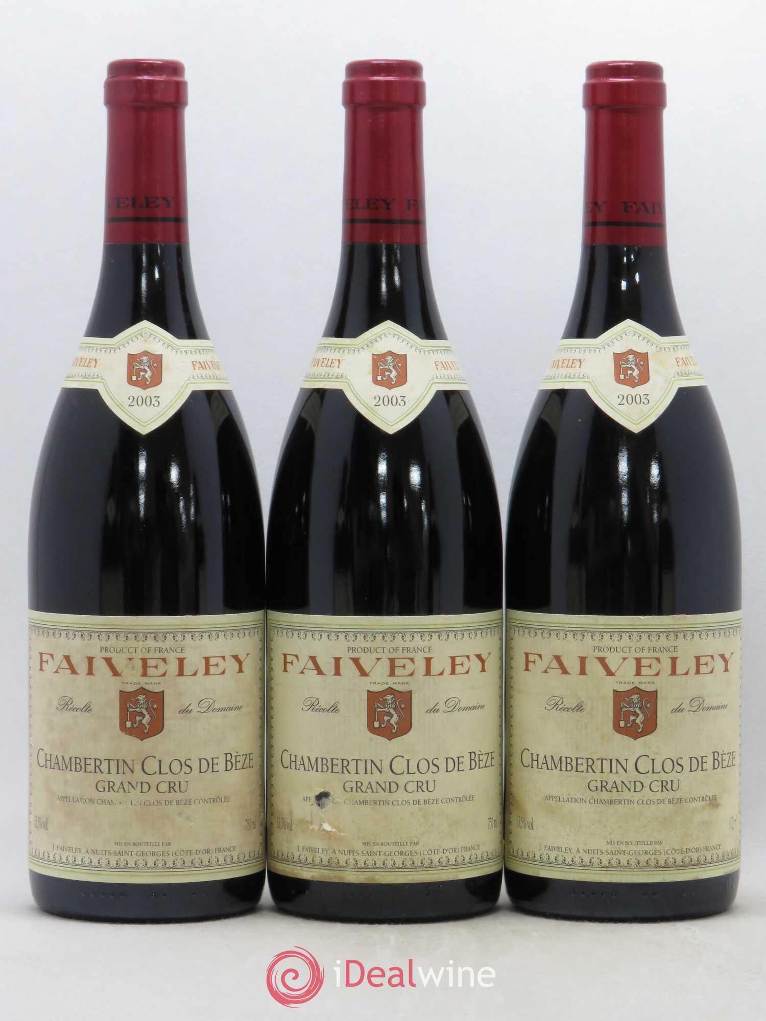 Chambertin Clos de Bèze Grand Cru Faiveley 2003 - Lot de 6 bouteilles - 3
