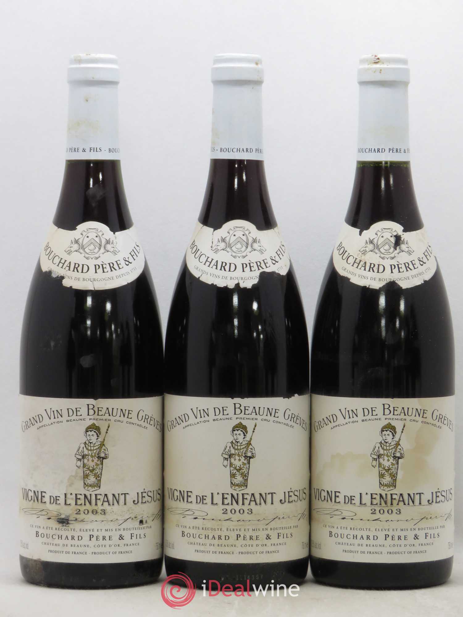 Beaune 1er Cru Grèves - Vigne de l'Enfant Jésus Bouchard Père & Fils 2003 - Lot de 6 bouteilles - 1
