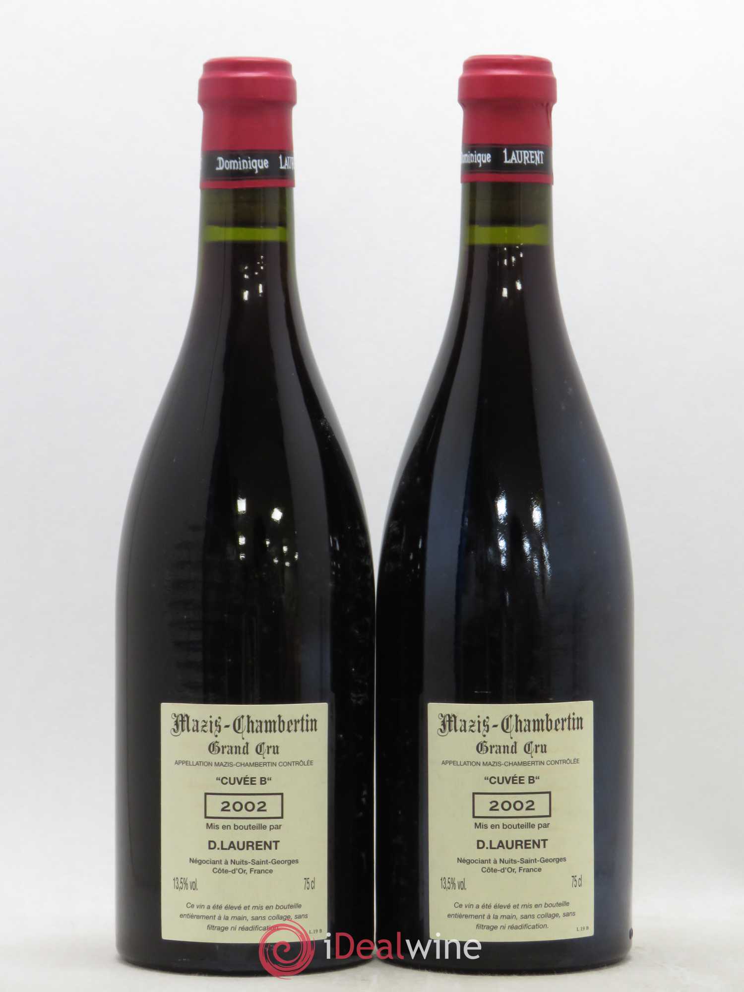 Mazis-Chambertin Grand Cru Dominique Laurent Vieilles vignes cuvée B 2002 - Posten von 2 Flaschen - 1