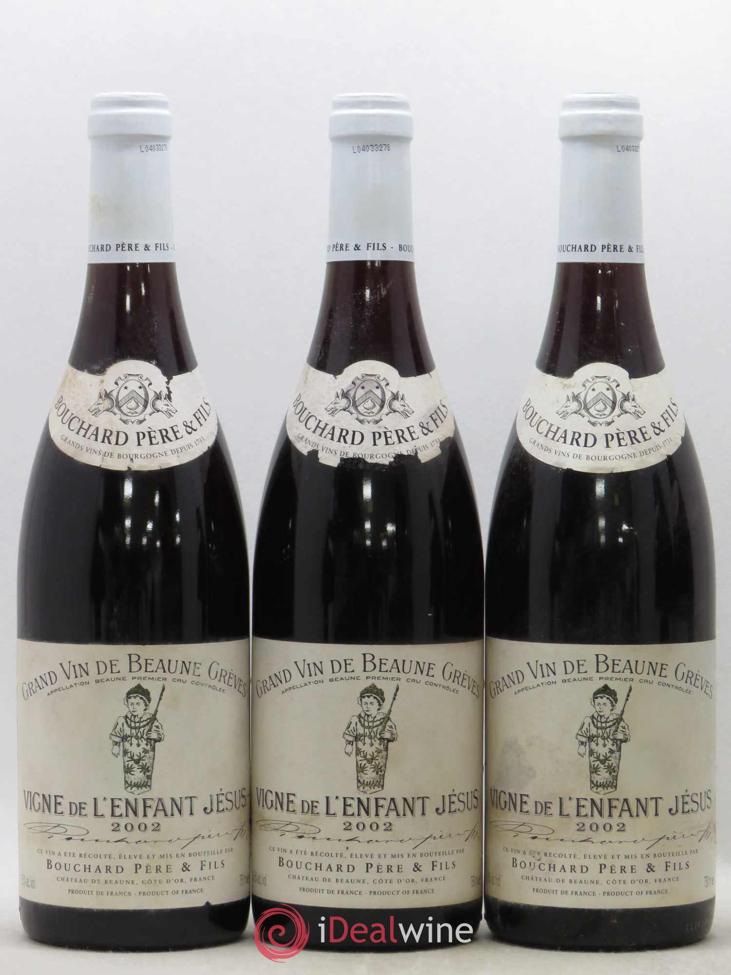 Beaune 1er Cru Grèves - Vigne de l'Enfant Jésus Bouchard Père & Fils 2002 - Lot de 6 bouteilles - 1