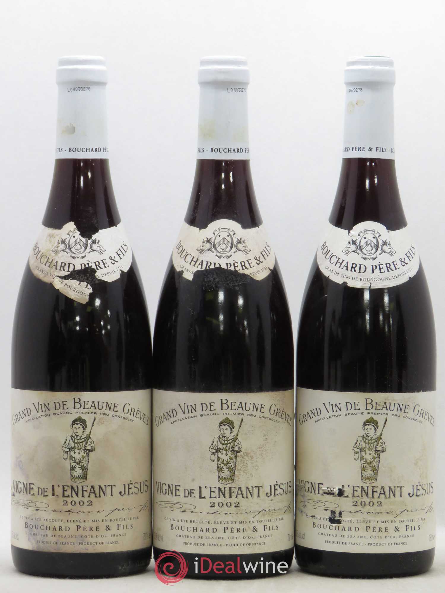 Beaune 1er Cru Grèves - Vigne de l'Enfant Jésus Bouchard Père & Fils 2002 - Lot de 6 bouteilles - 2