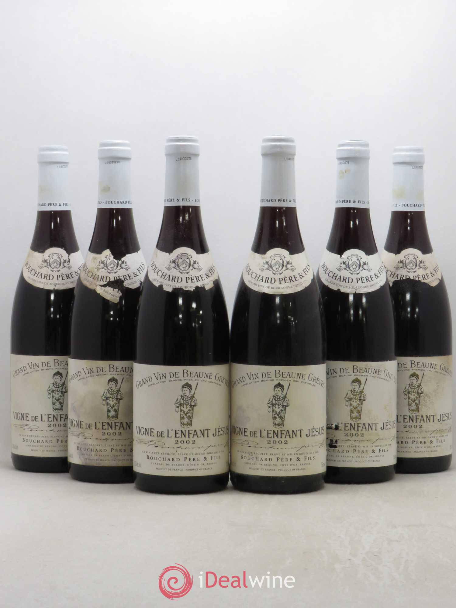 Beaune 1er Cru Grèves - Vigne de l'Enfant Jésus Bouchard Père & Fils 2002 - Lot de 6 bouteilles - 0