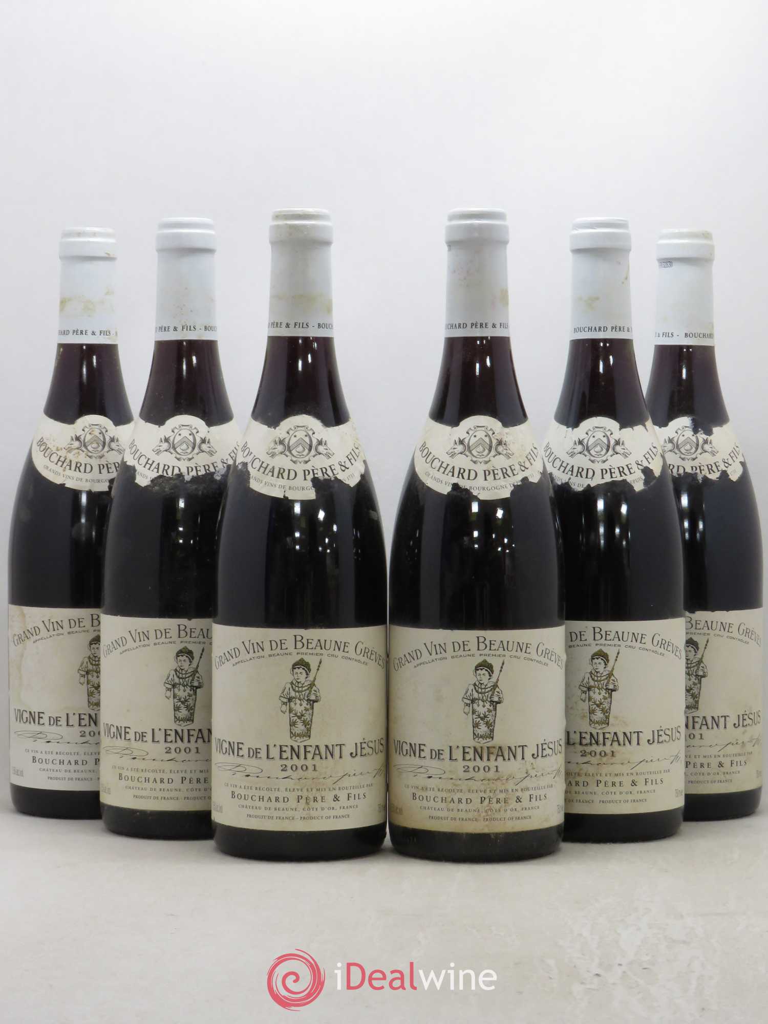 Beaune 1er Cru Grèves - Vigne de l'Enfant Jésus Bouchard Père & Fils 2001 - Lot de 6 bouteilles - 0