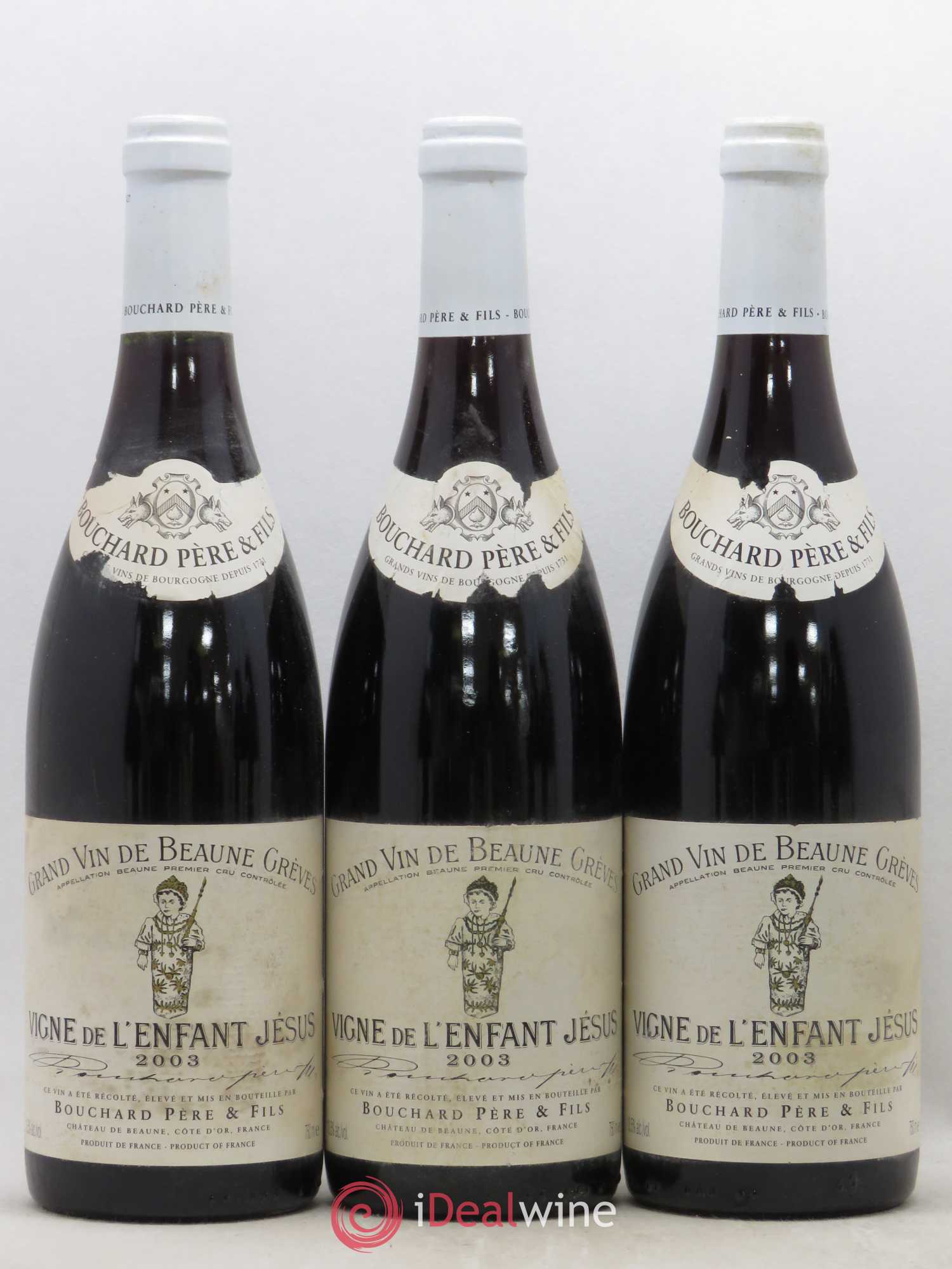 Beaune 1er Cru Grèves - Vigne de l'Enfant Jésus Bouchard Père & Fils 2003 - Lot de 6 bouteilles - 1