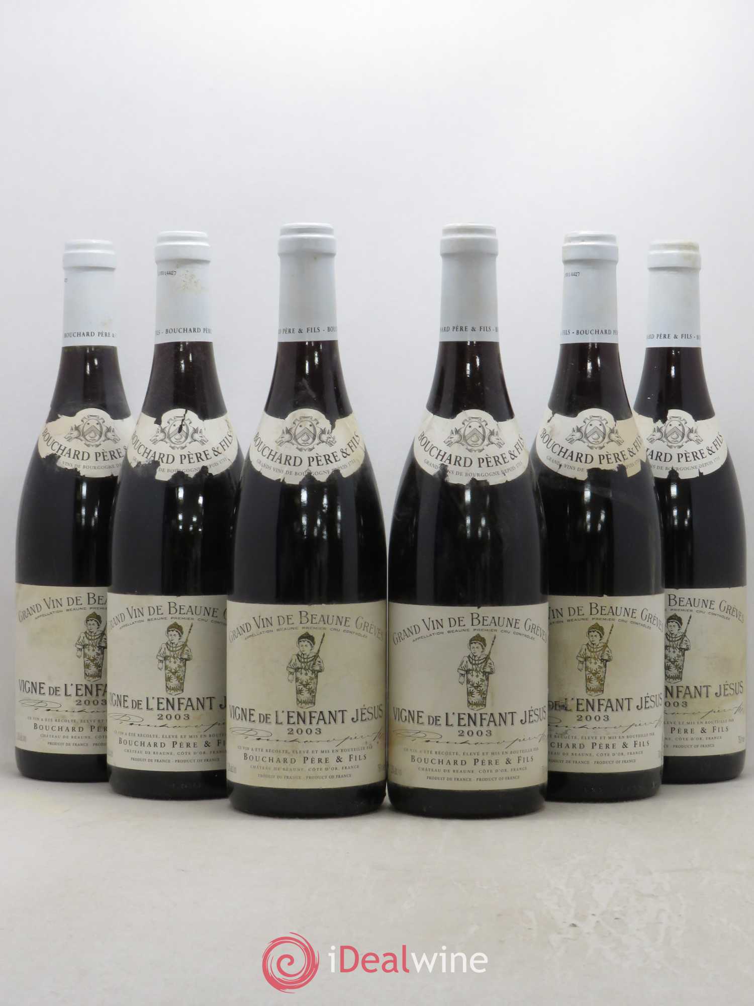 Beaune 1er Cru Grèves - Vigne de l'Enfant Jésus Bouchard Père & Fils 2003 - Lot de 6 bouteilles - 0