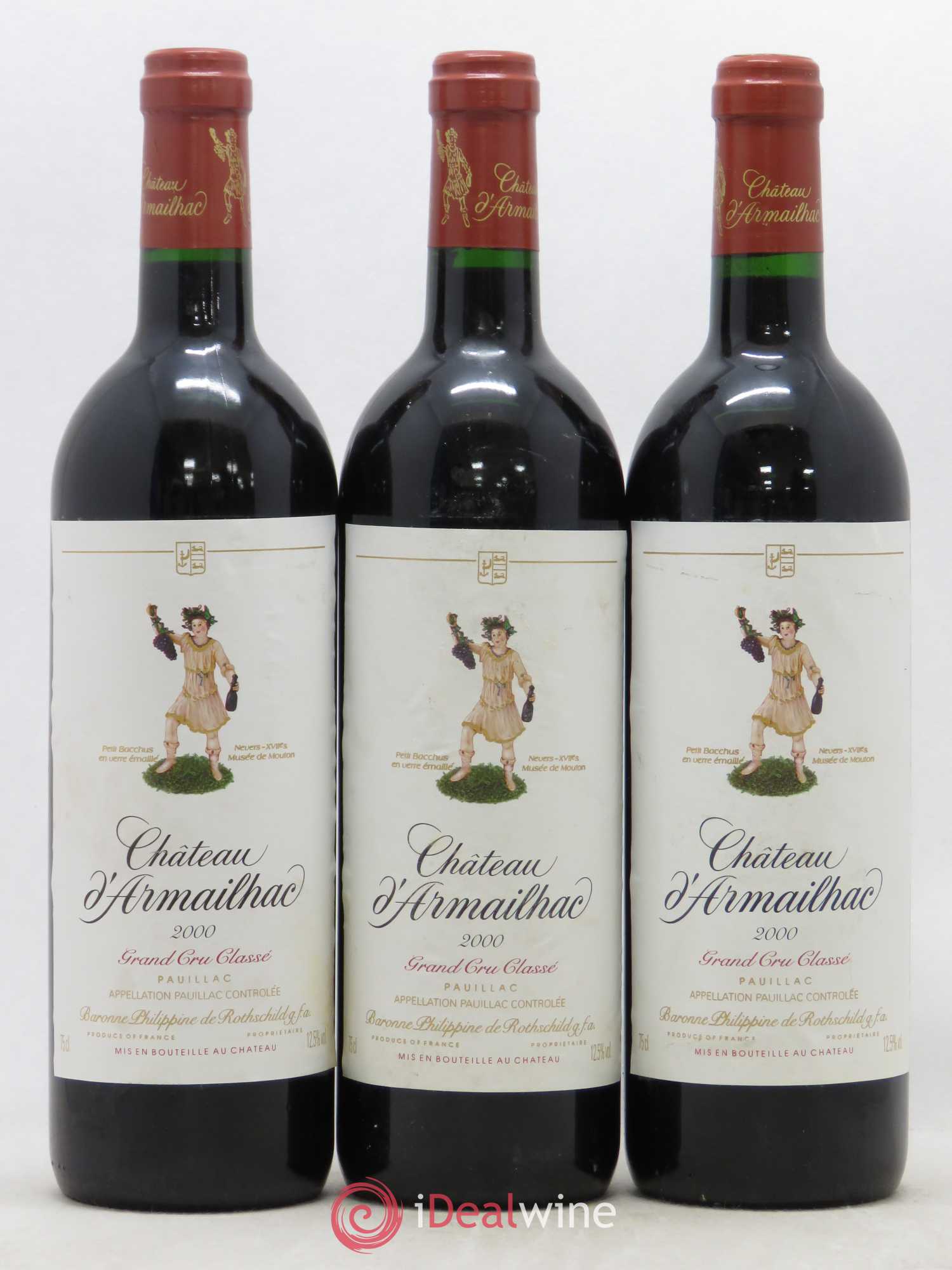 Château d' Armailhac - Mouton Baron(ne) Philippe 5ème Grand Cru Classé 2000 - Lot de 12 bouteilles - 2