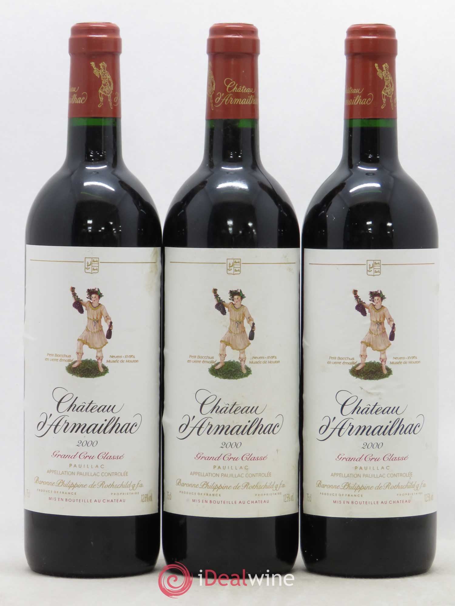 Château d' Armailhac - Mouton Baron(ne) Philippe 5ème Grand Cru Classé 2000 - Lot de 12 bouteilles - 3