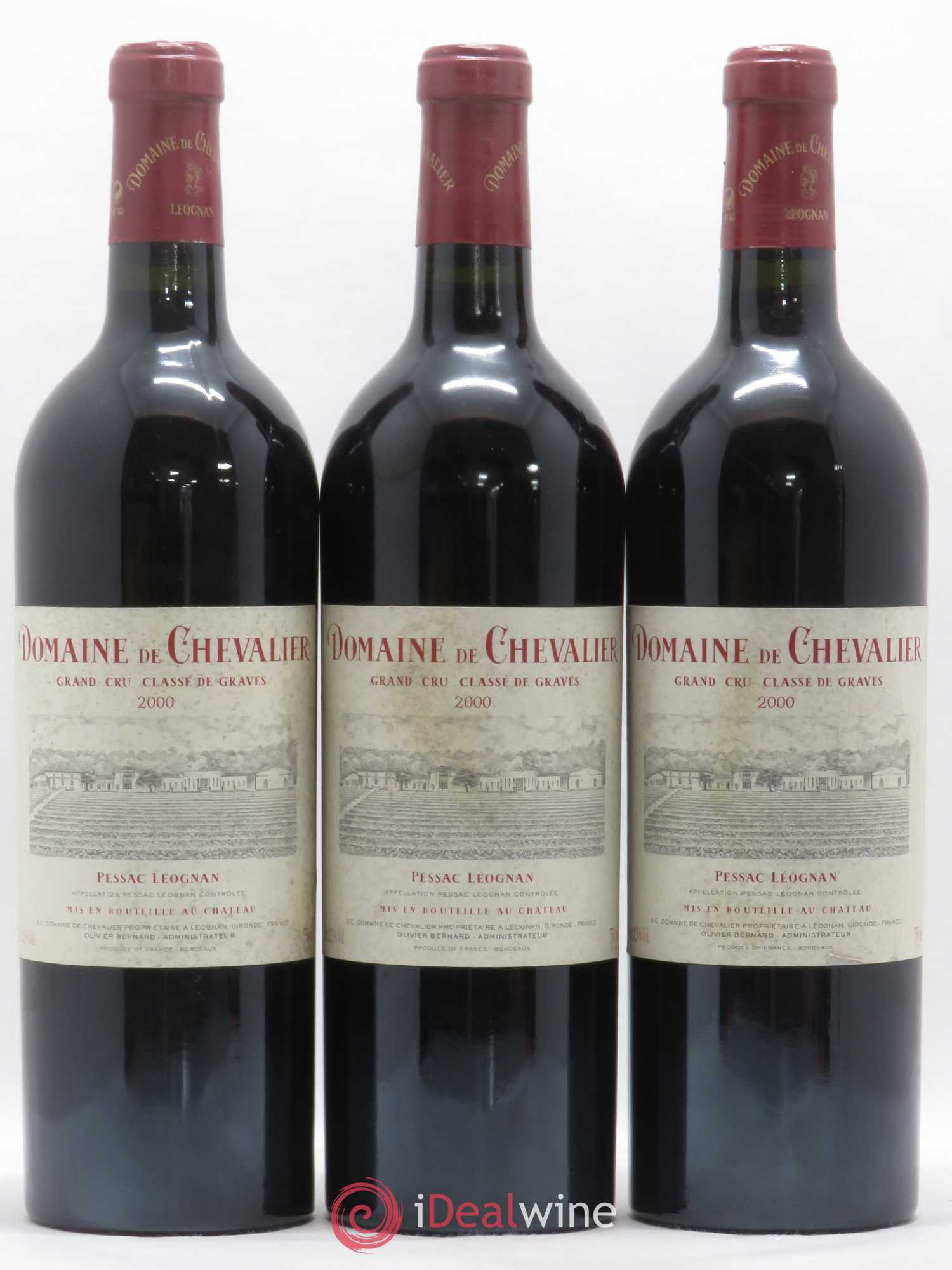 Domaine de Chevalier Cru Classé de Graves 2000 - Lot de 3 bouteilles - 0