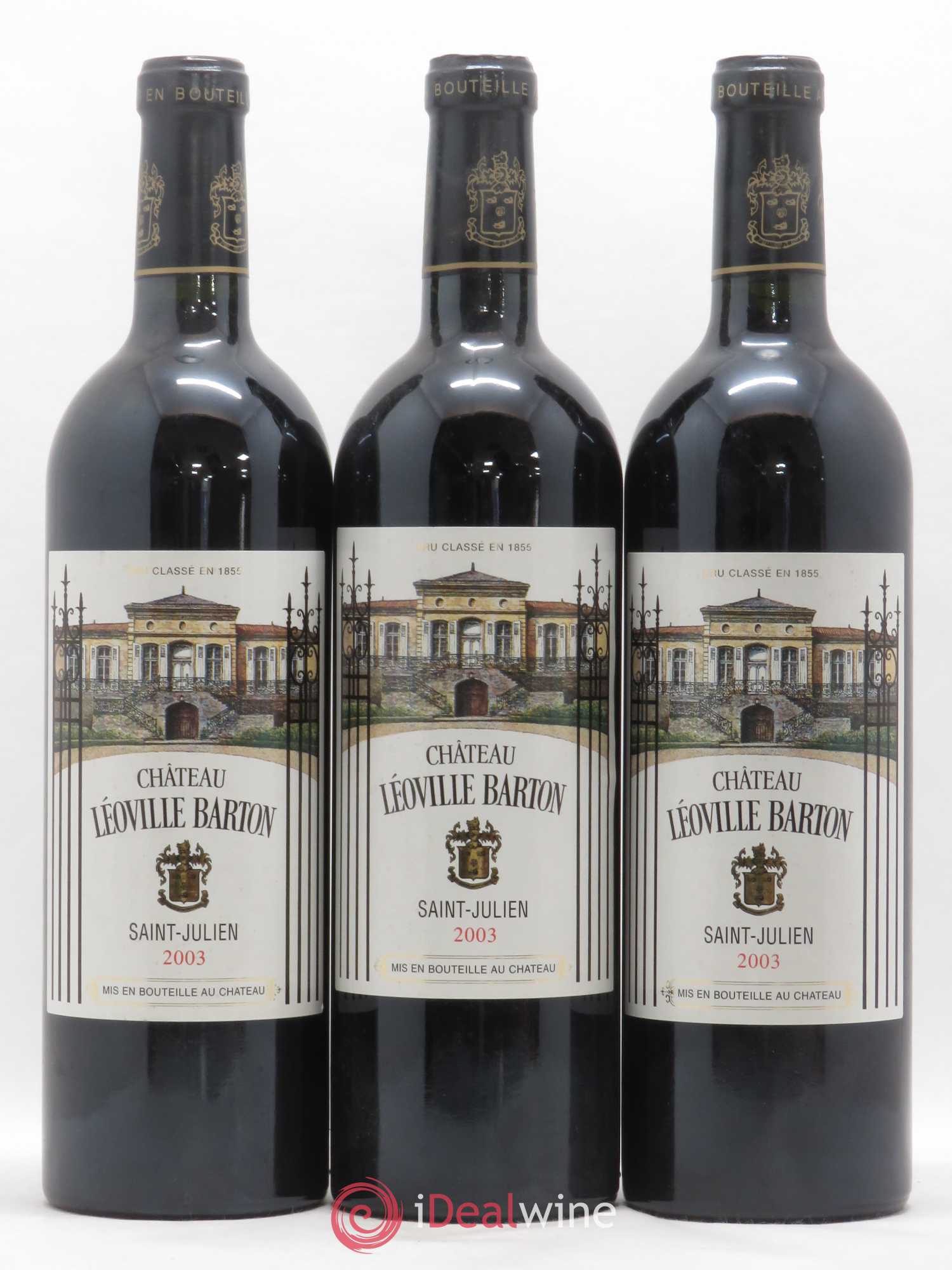 Château Léoville Barton 2ème Grand Cru Classé 2003 - Lot de 3 bouteilles - 0